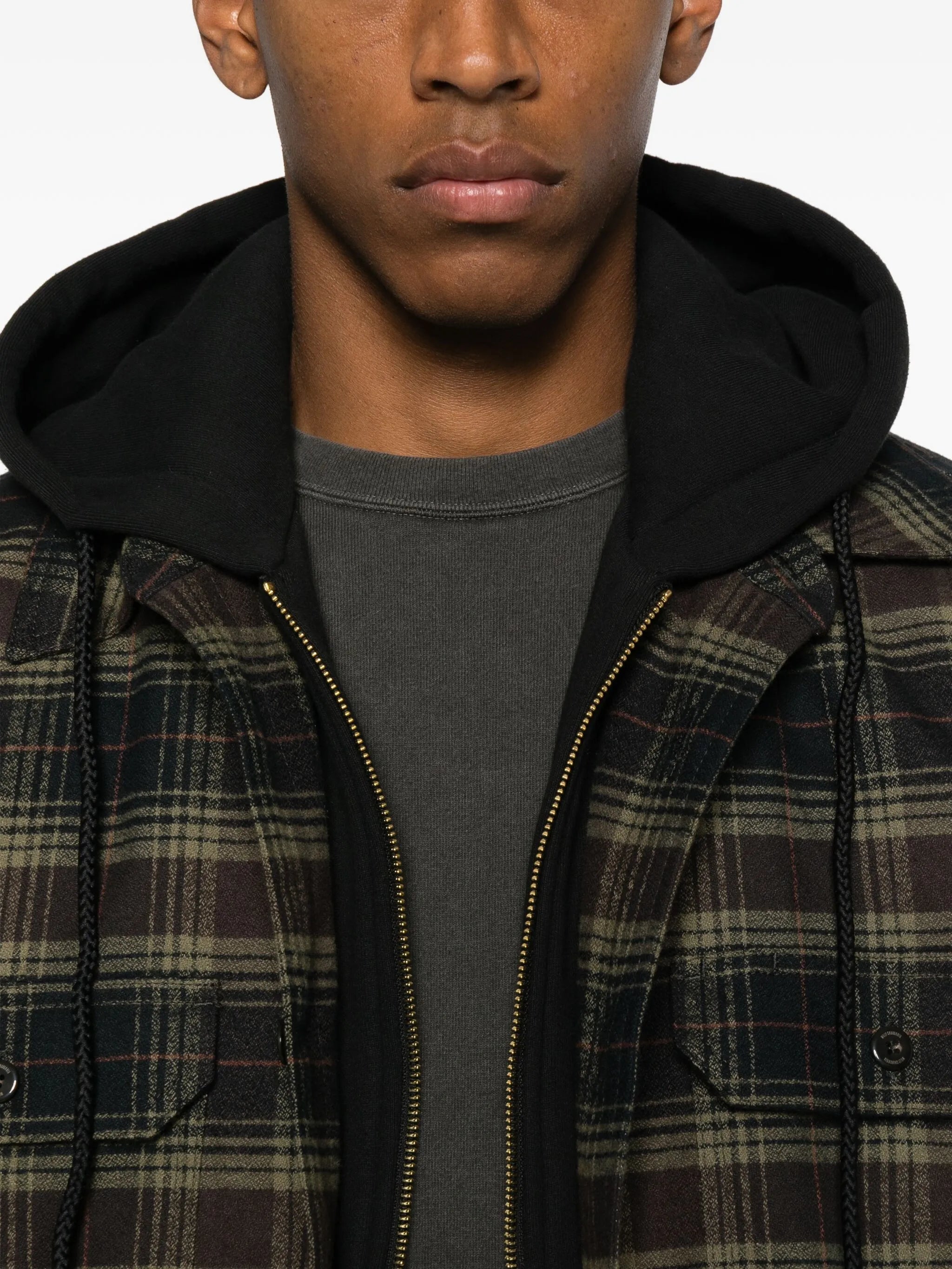 Ganadero hooded flannel overshirt