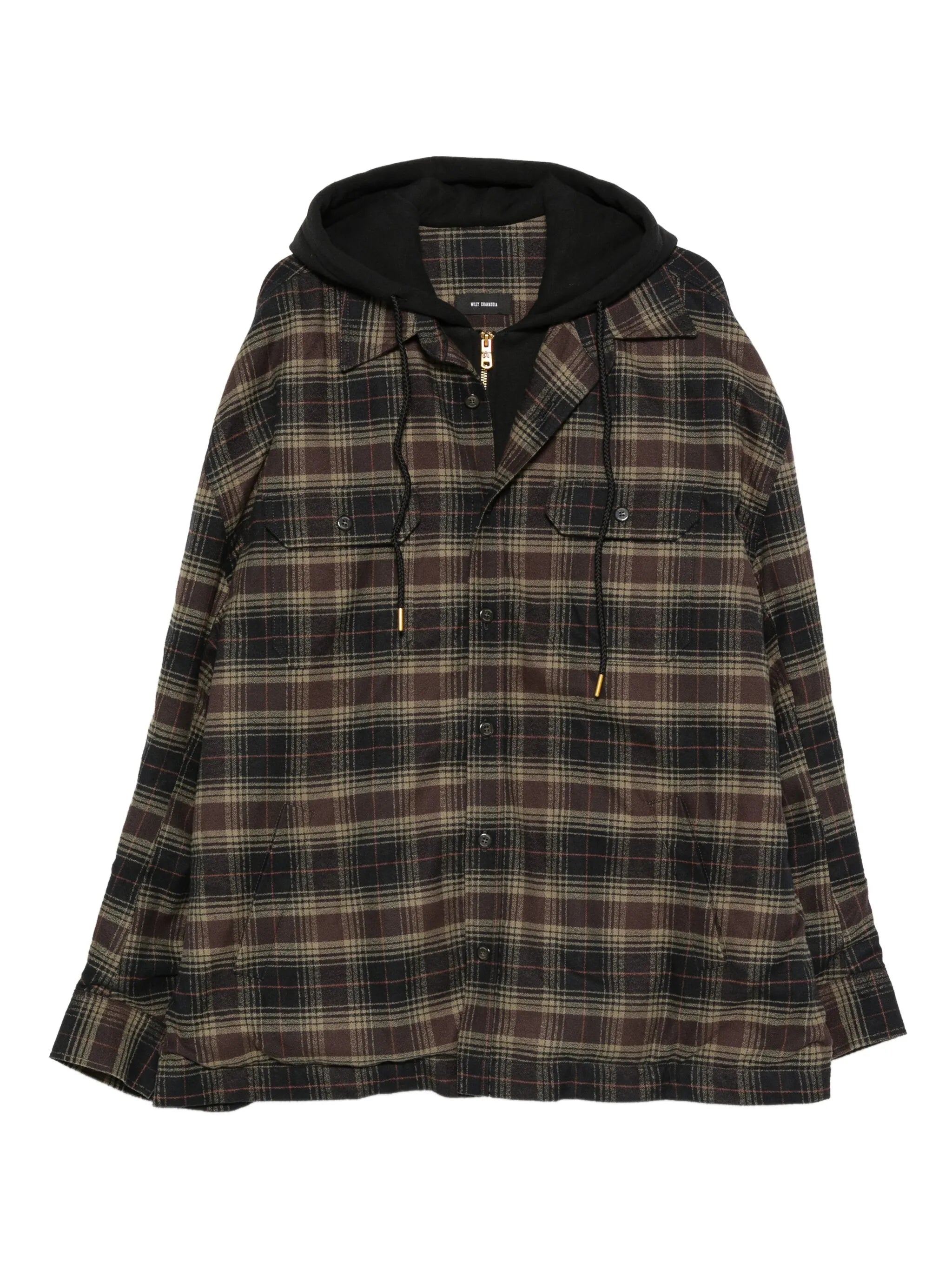 Ganadero hooded flannel overshirt