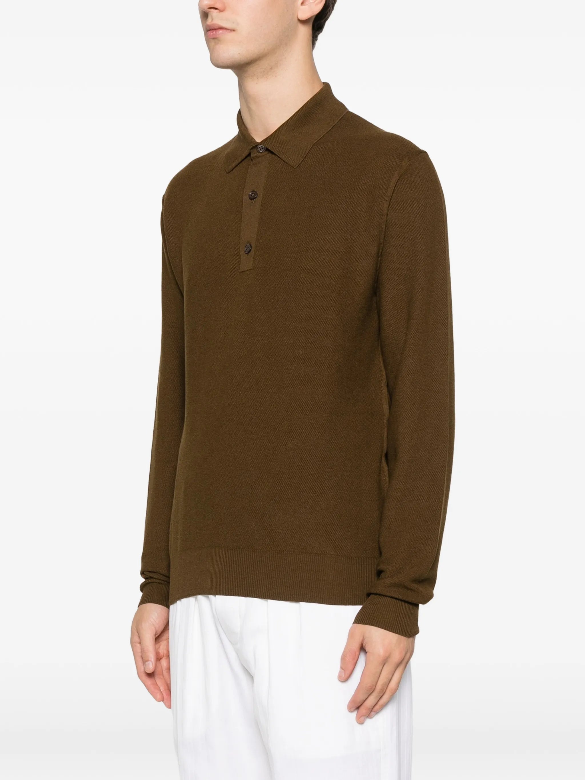 long-sleeve polo shirt
