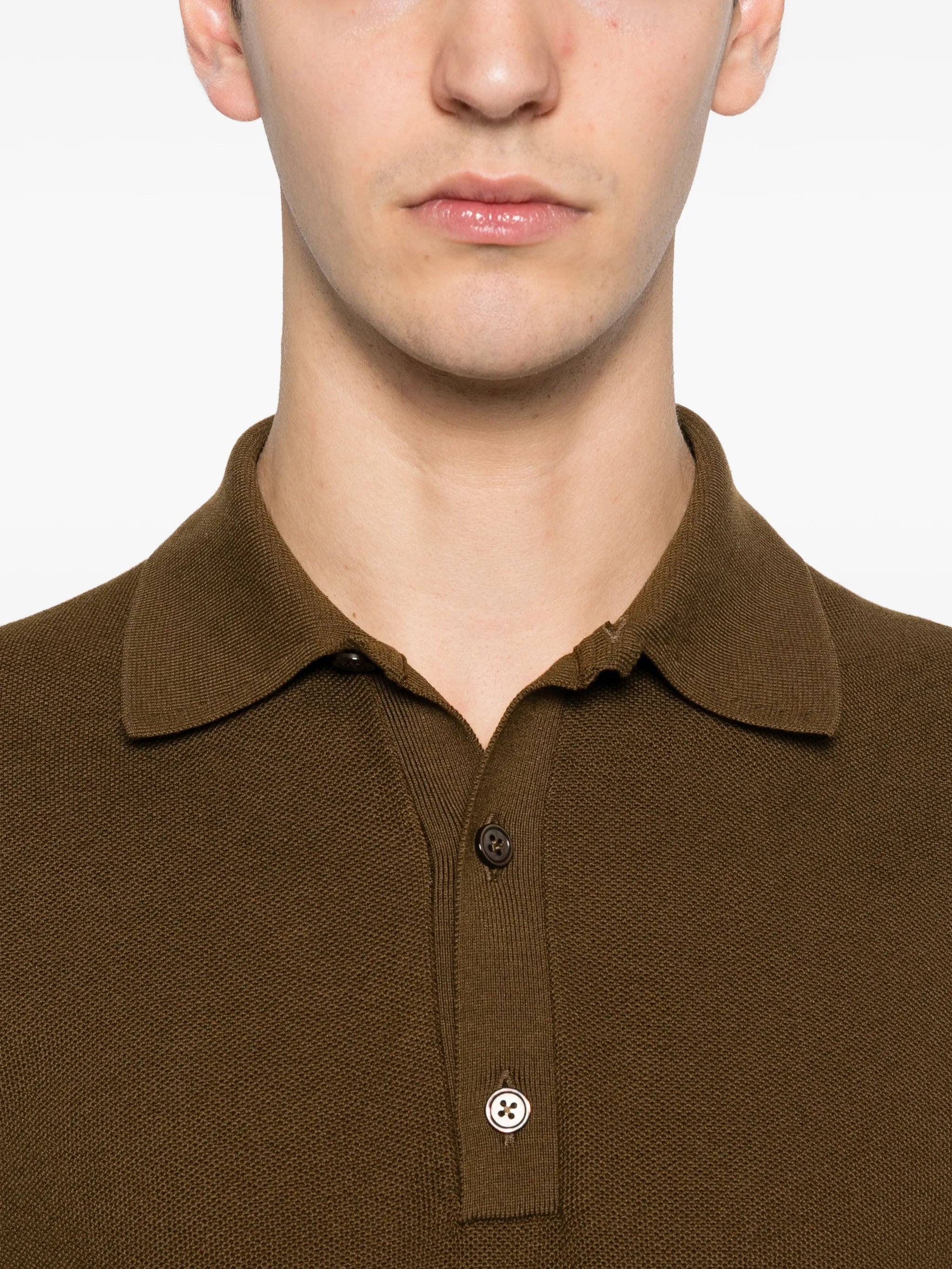 long-sleeve polo shirt
