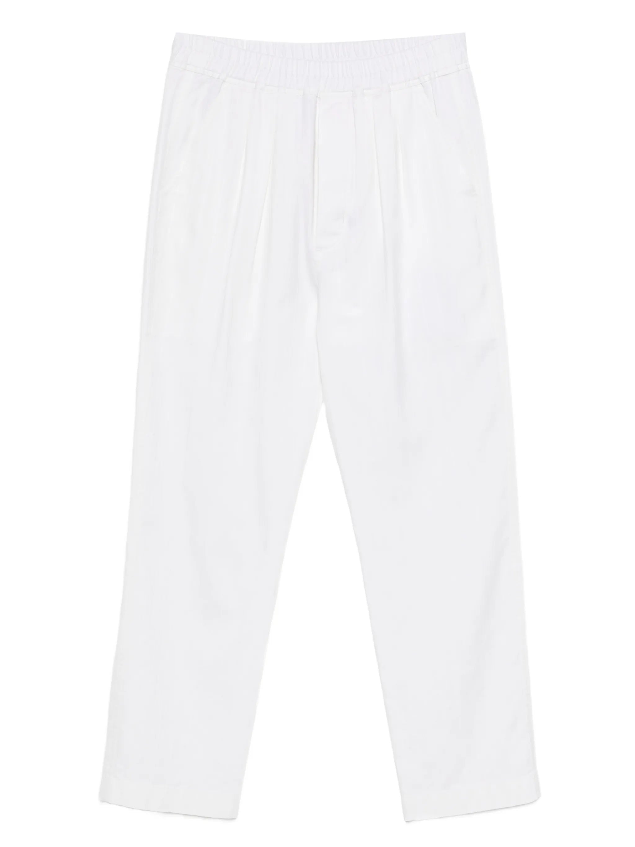 herringbone pleated trousers