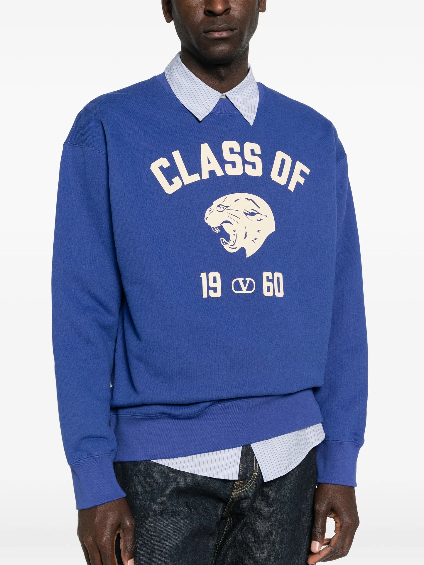 panther-logo cotton sweatshirt