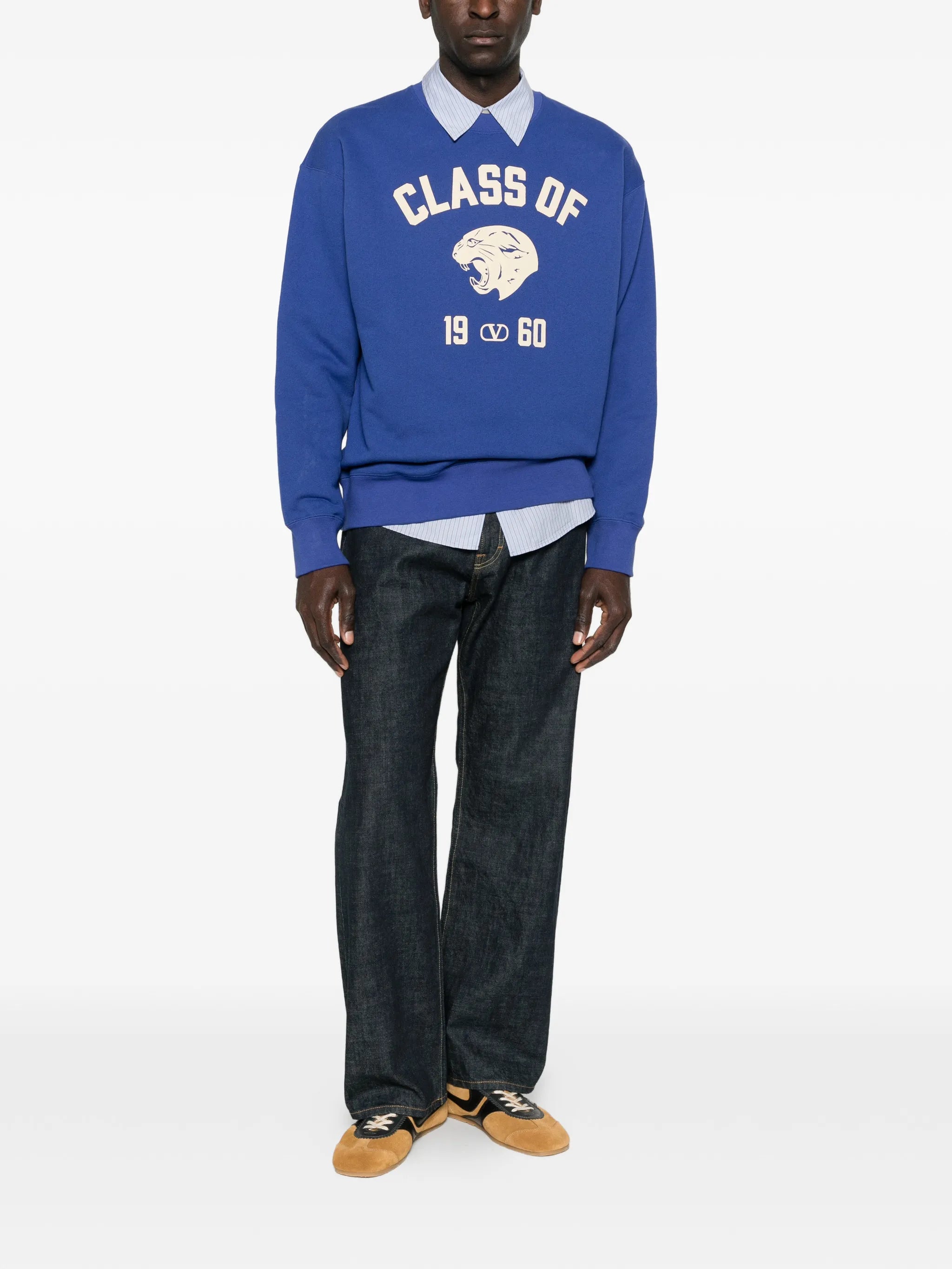 panther-logo cotton sweatshirt