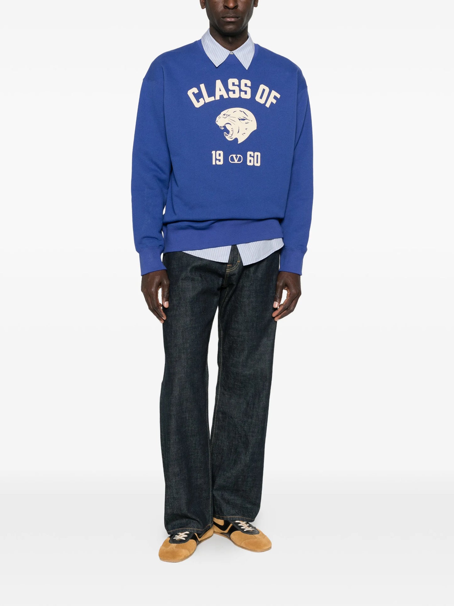 panther-logo cotton sweatshirt