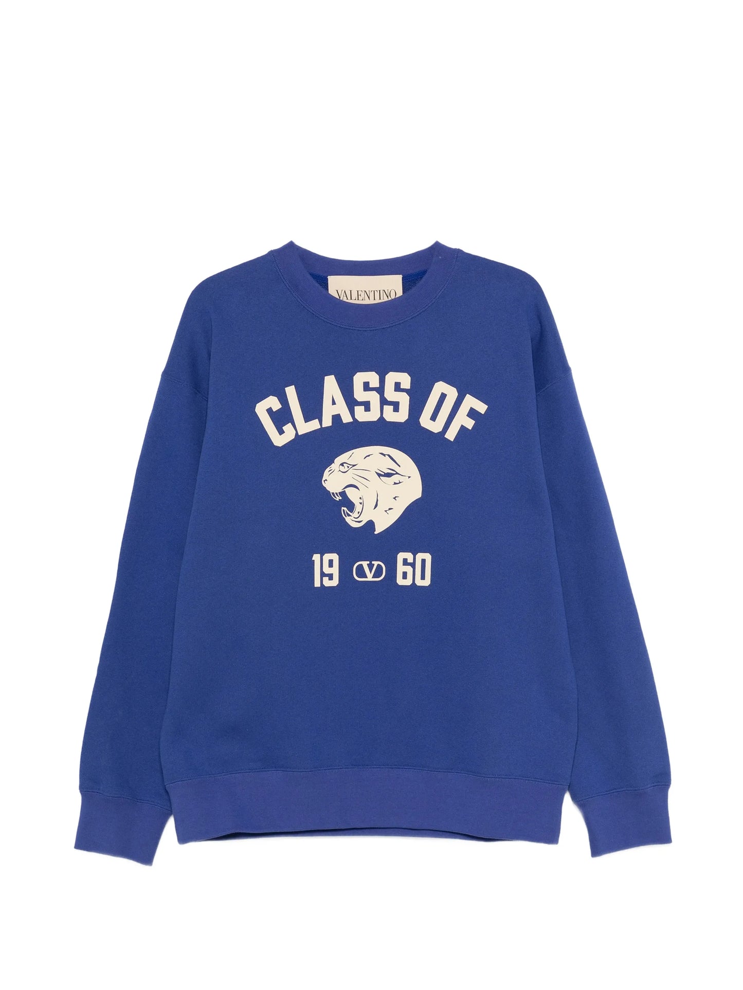 panther-print cotton sweatshirt