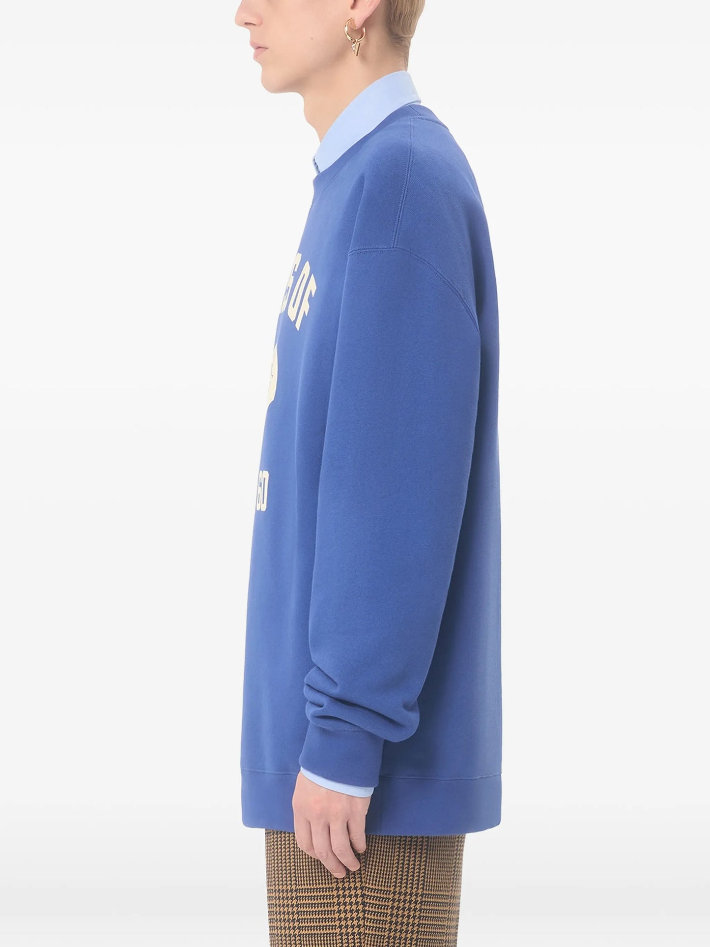 panther-print cotton sweatshirt