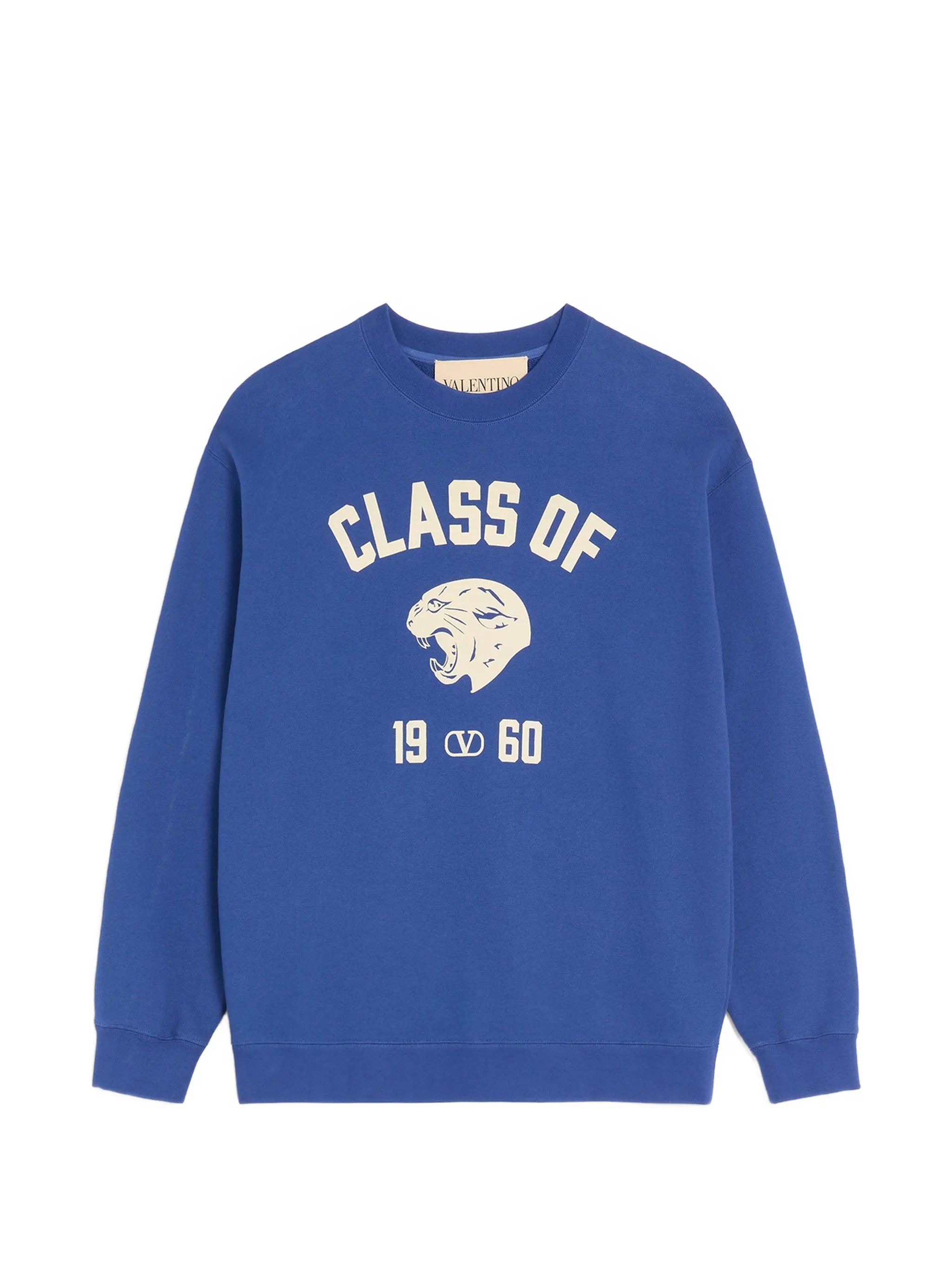 panther-print cotton sweatshirt