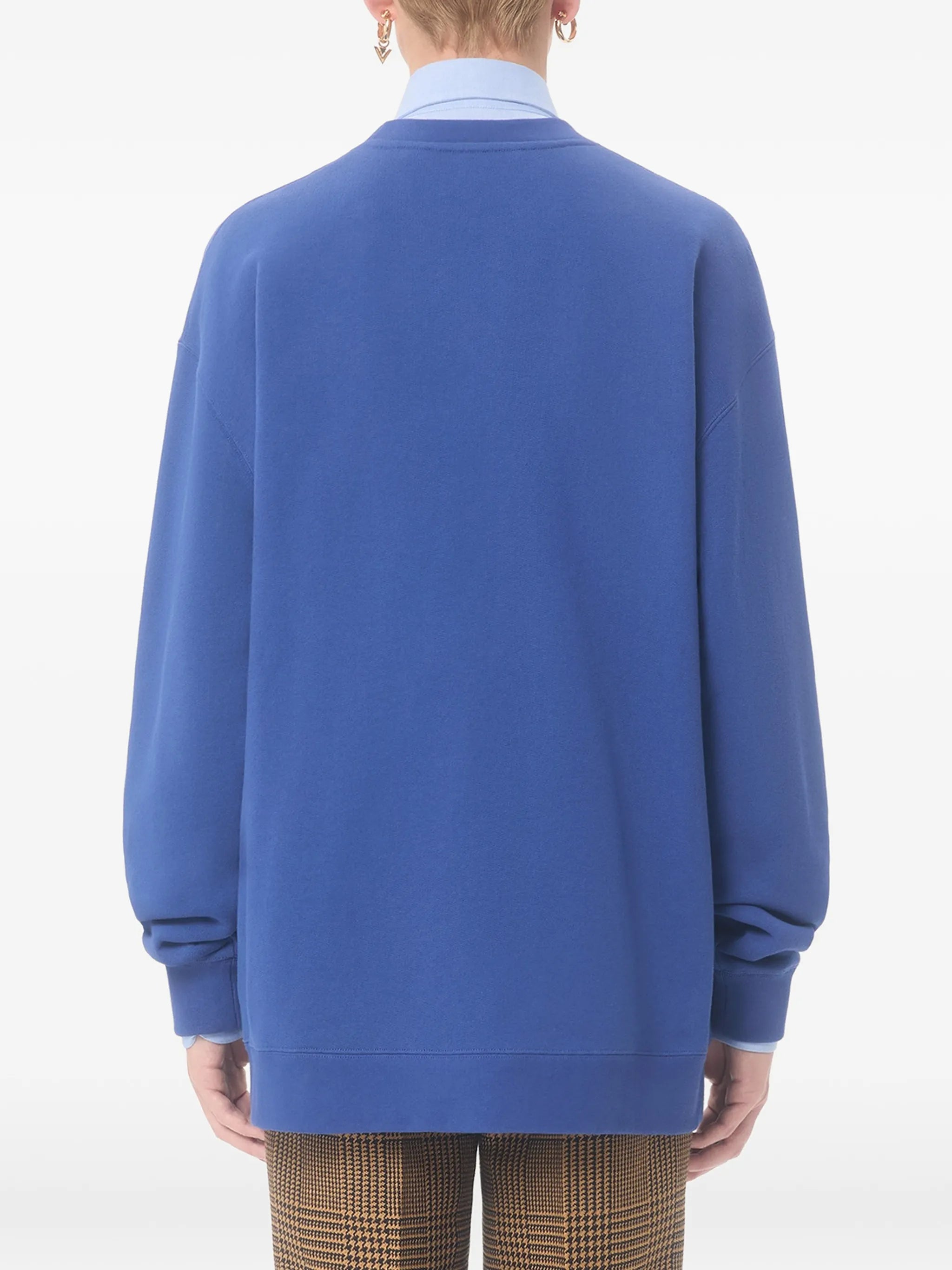 panther-print cotton sweatshirt