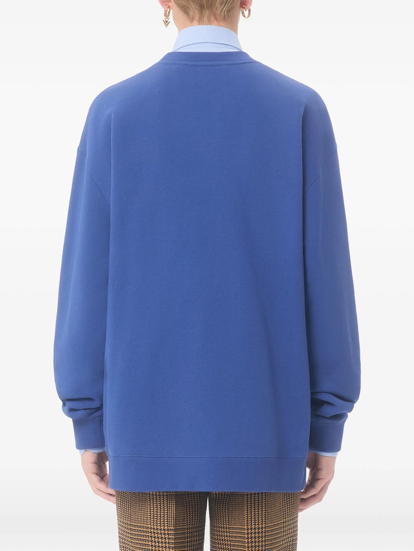 panther-print cotton sweatshirt