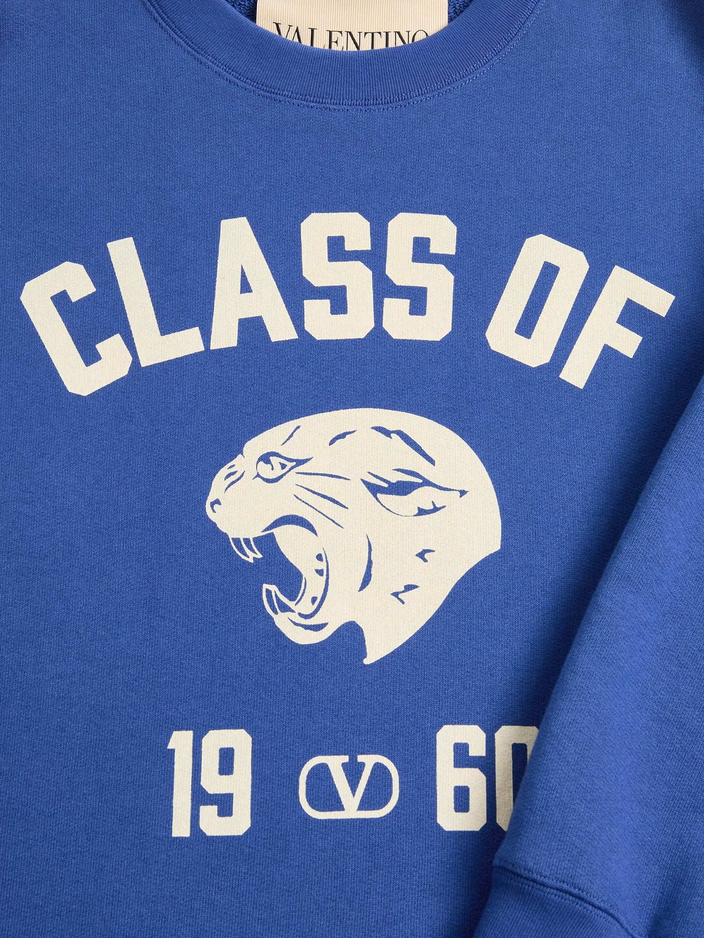 panther-print cotton sweatshirt