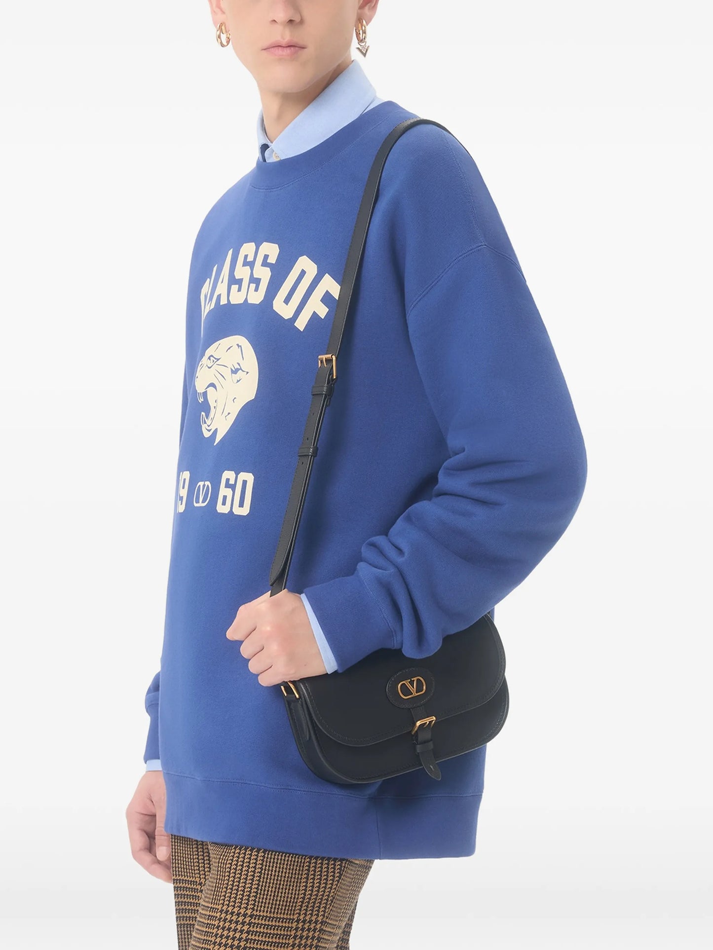 panther-print cotton sweatshirt