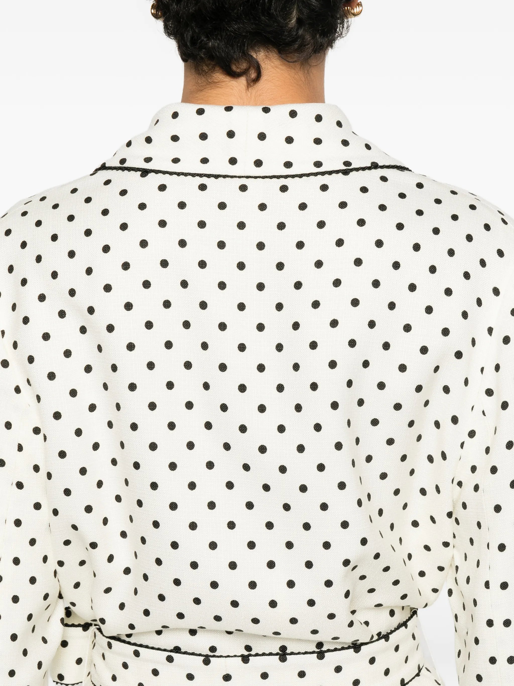 plusdepois-print belted blazer