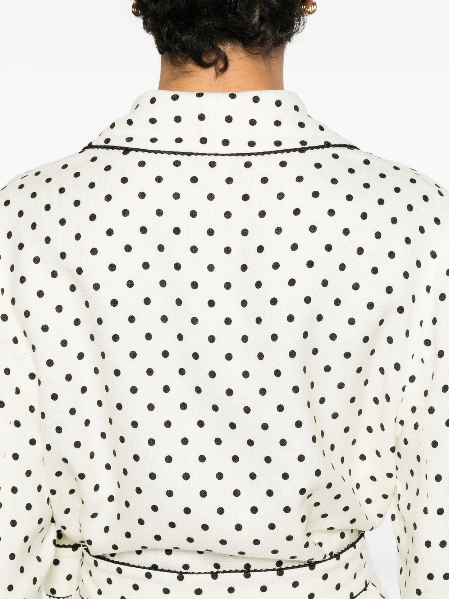 plusdepois-print belted blazer