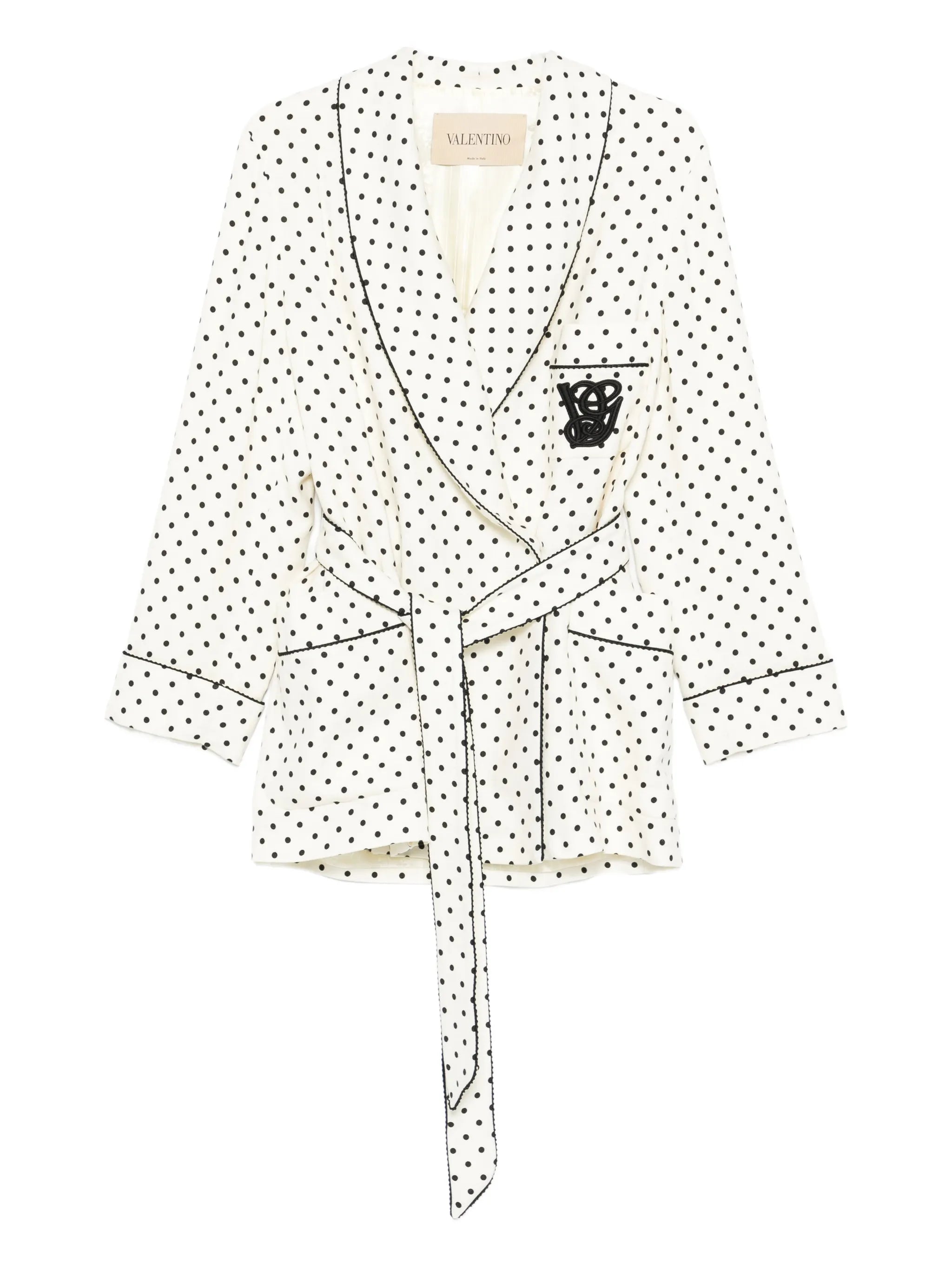 plusdepois-print belted blazer