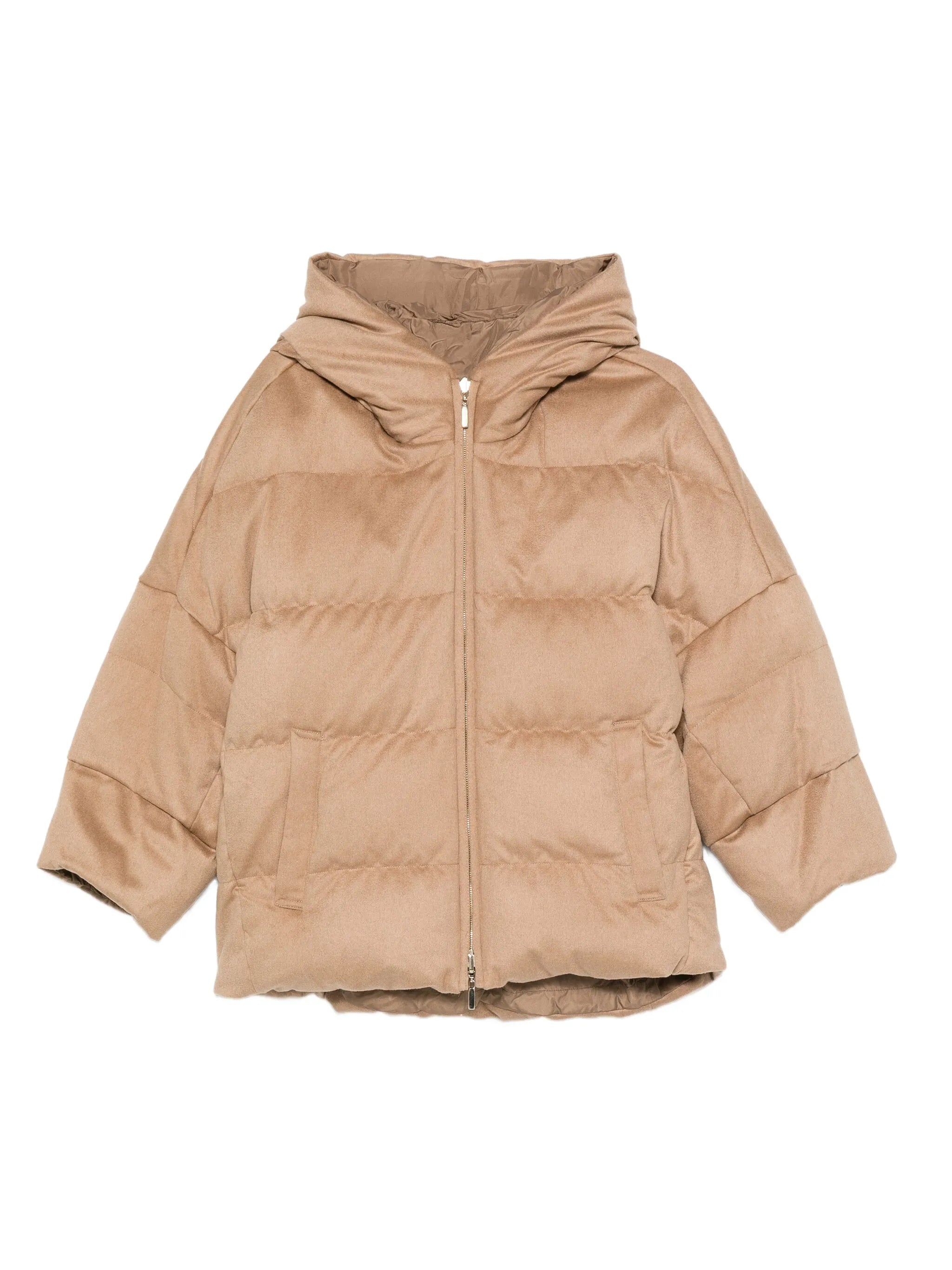 hooded zip-up coat