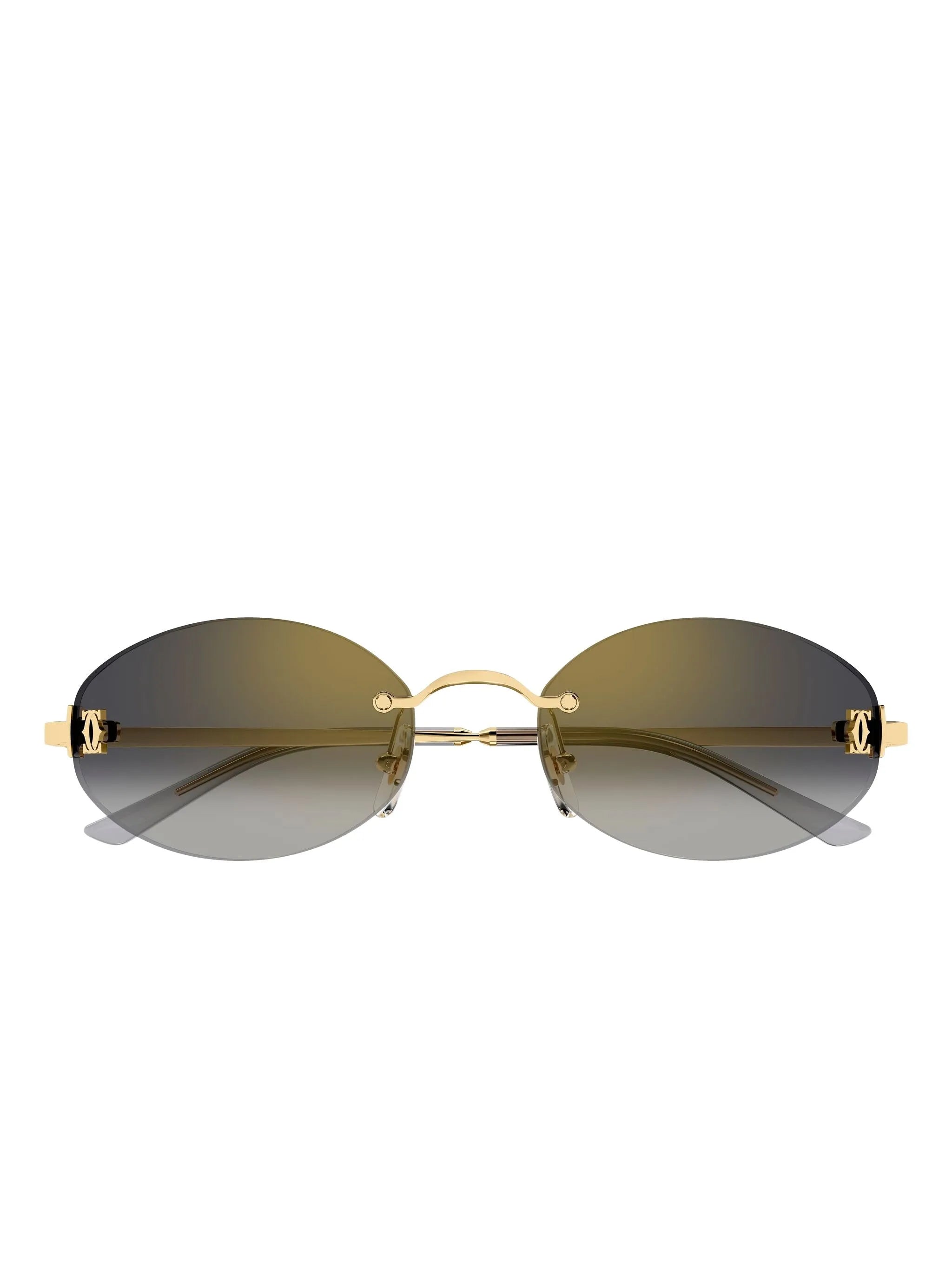 logo-detail round-frame sunglasses