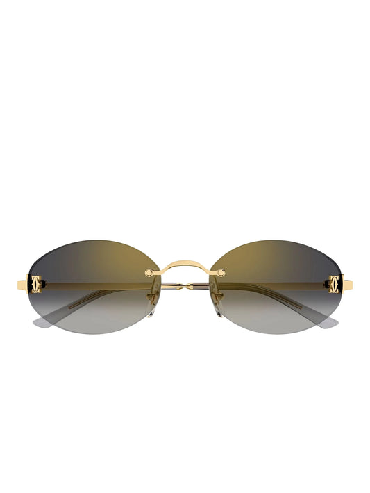 logo-detail round-frame sunglasses