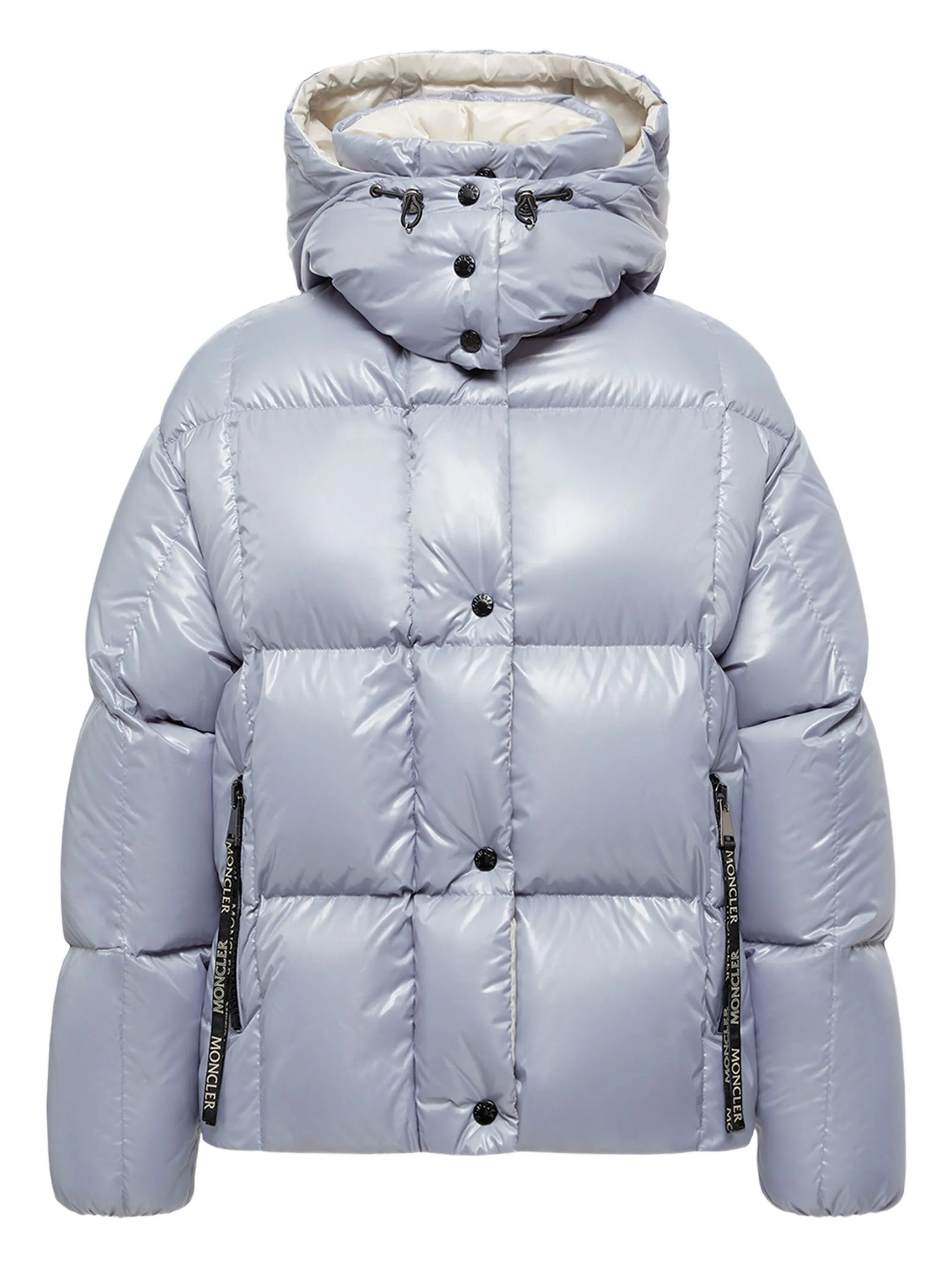 hooded-zipped down jacket