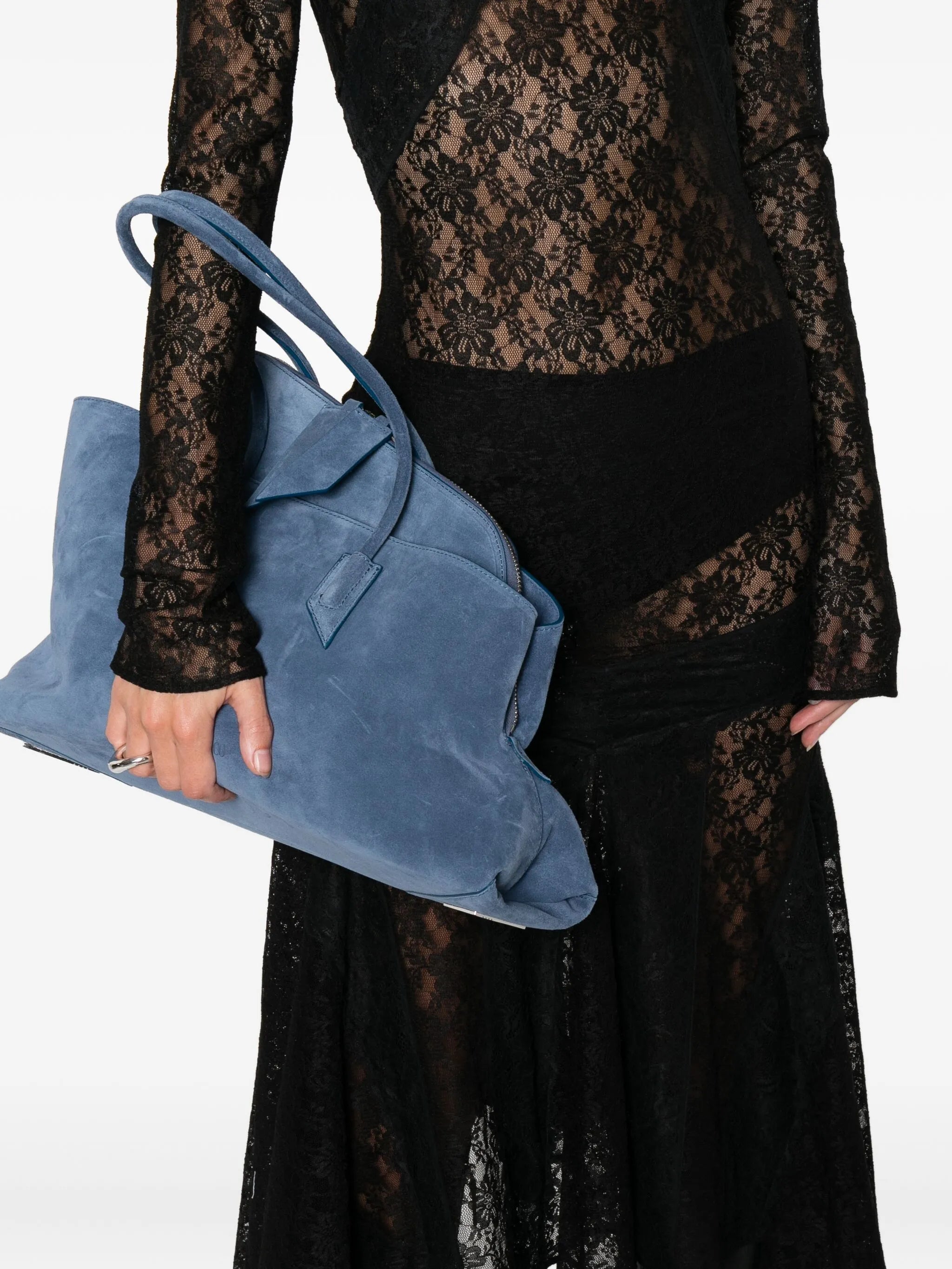 La Passeggiata medium suede tote bag