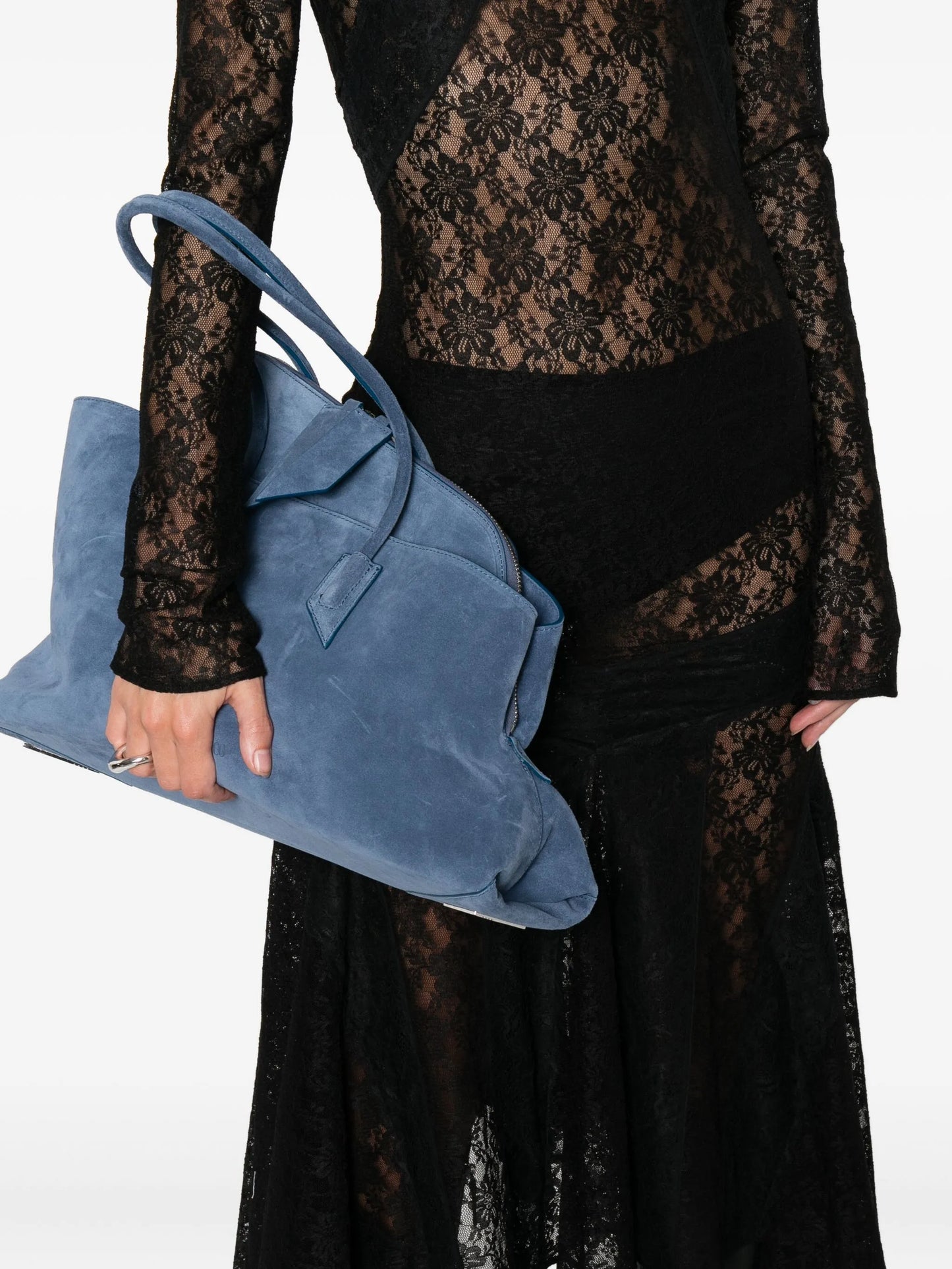 La Passeggiata medium suede tote bag