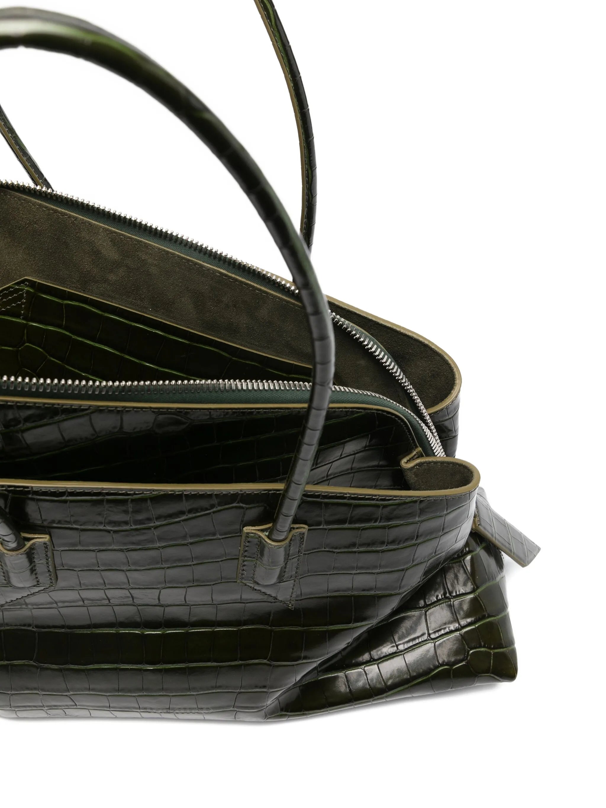 La Passeggiata croc embossed medium tote bag