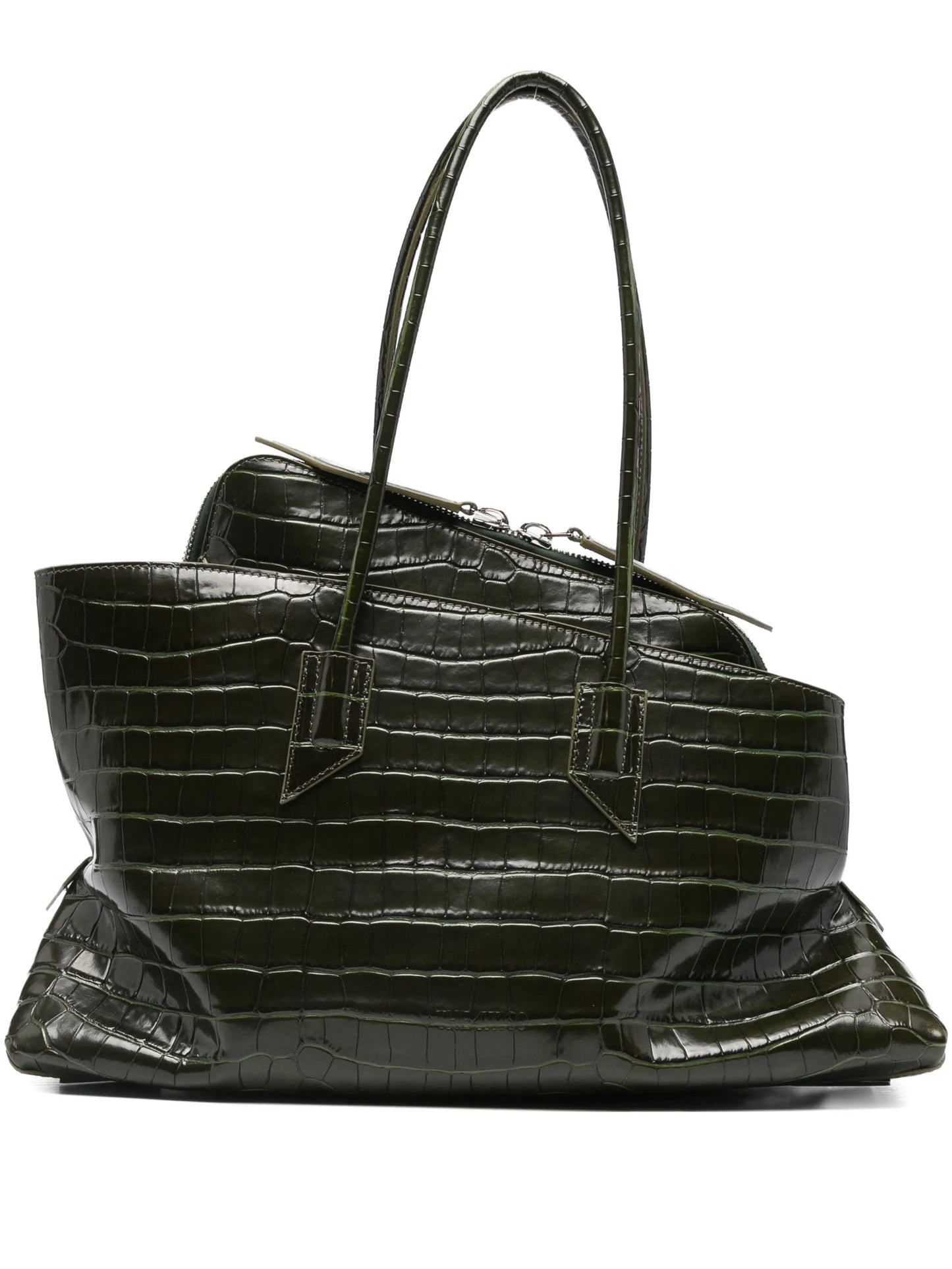 La Passeggiata croc embossed medium tote bag