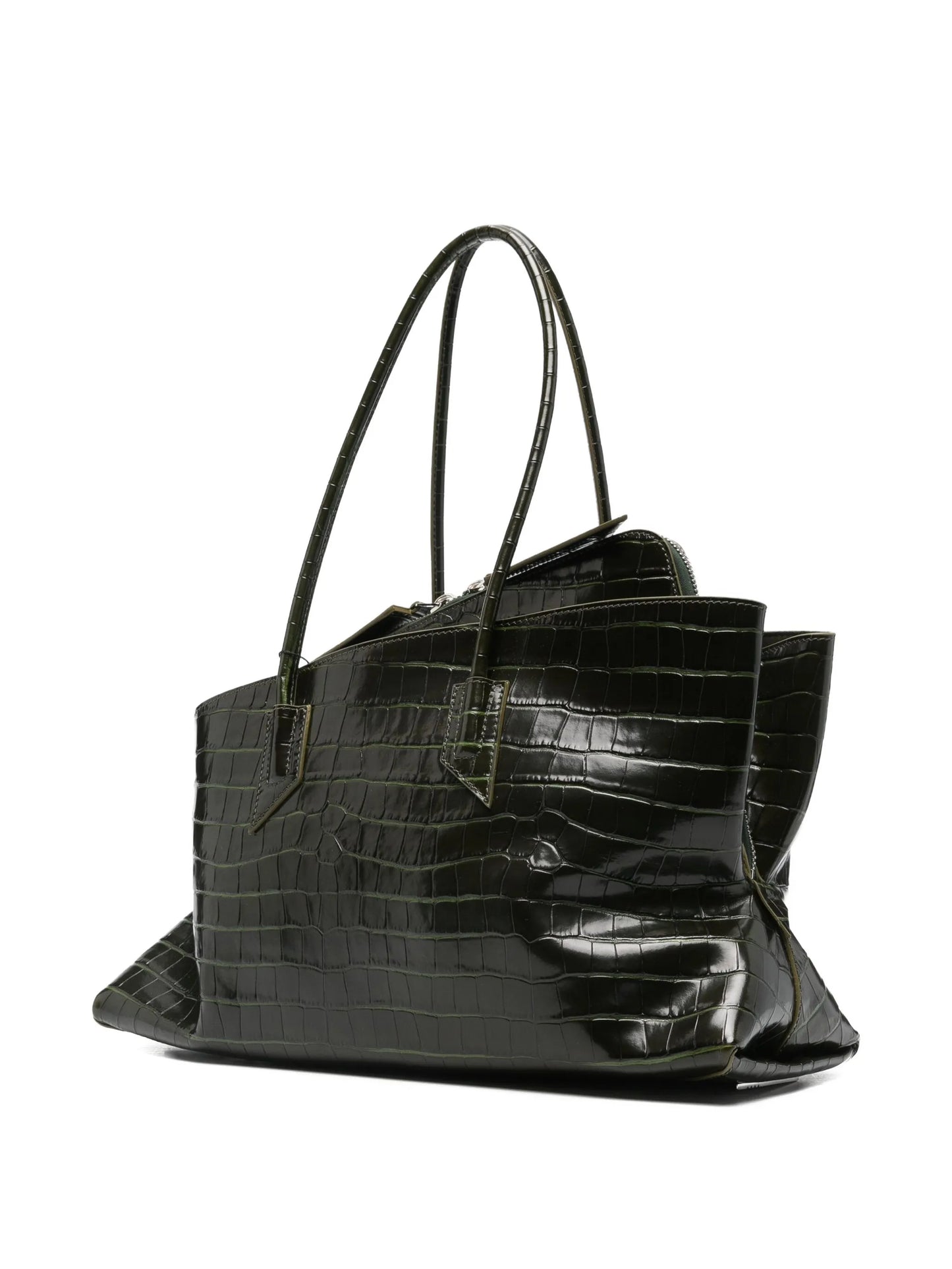 La Passeggiata croc embossed medium tote bag