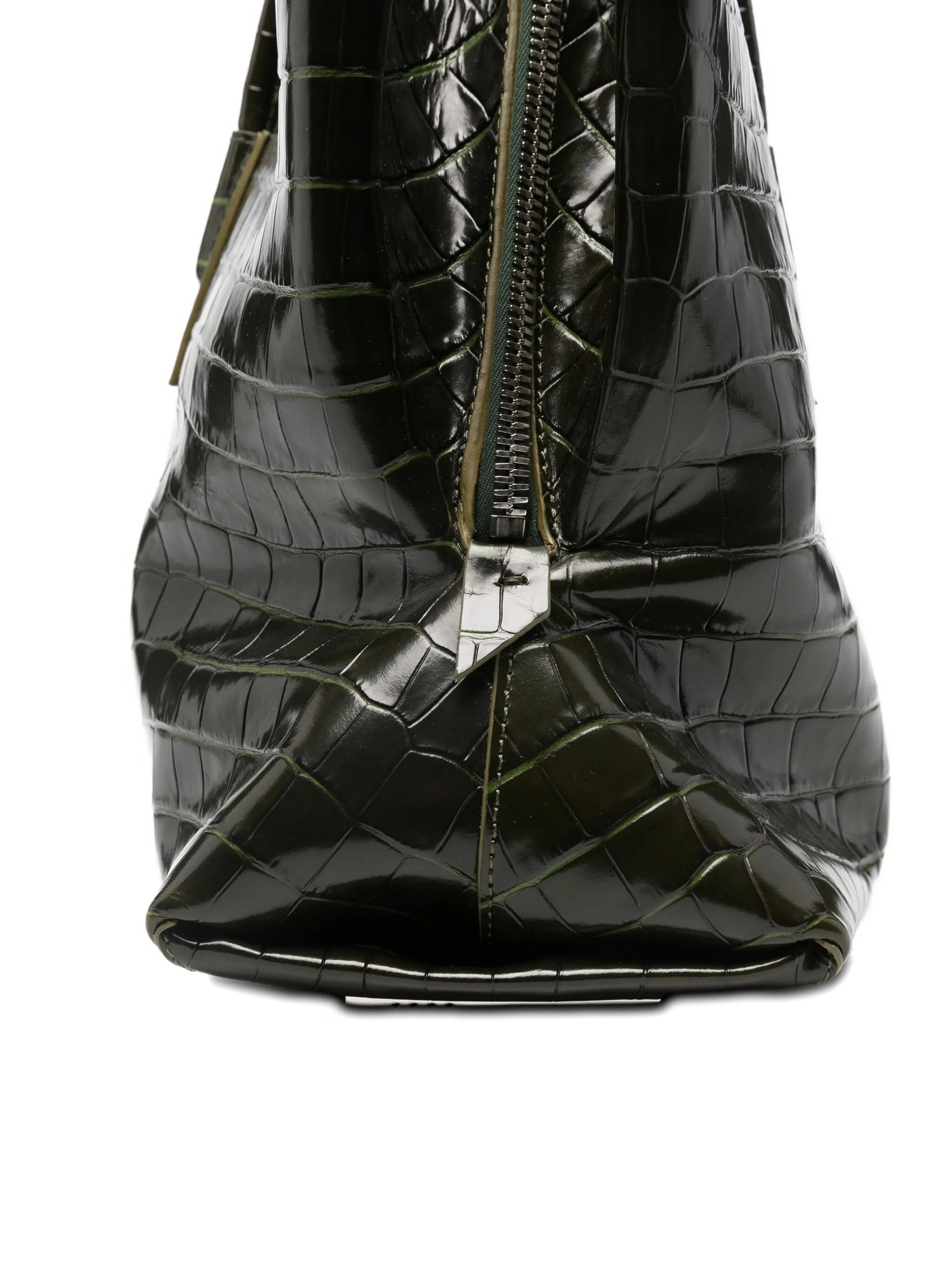 La Passeggiata croc embossed medium tote bag