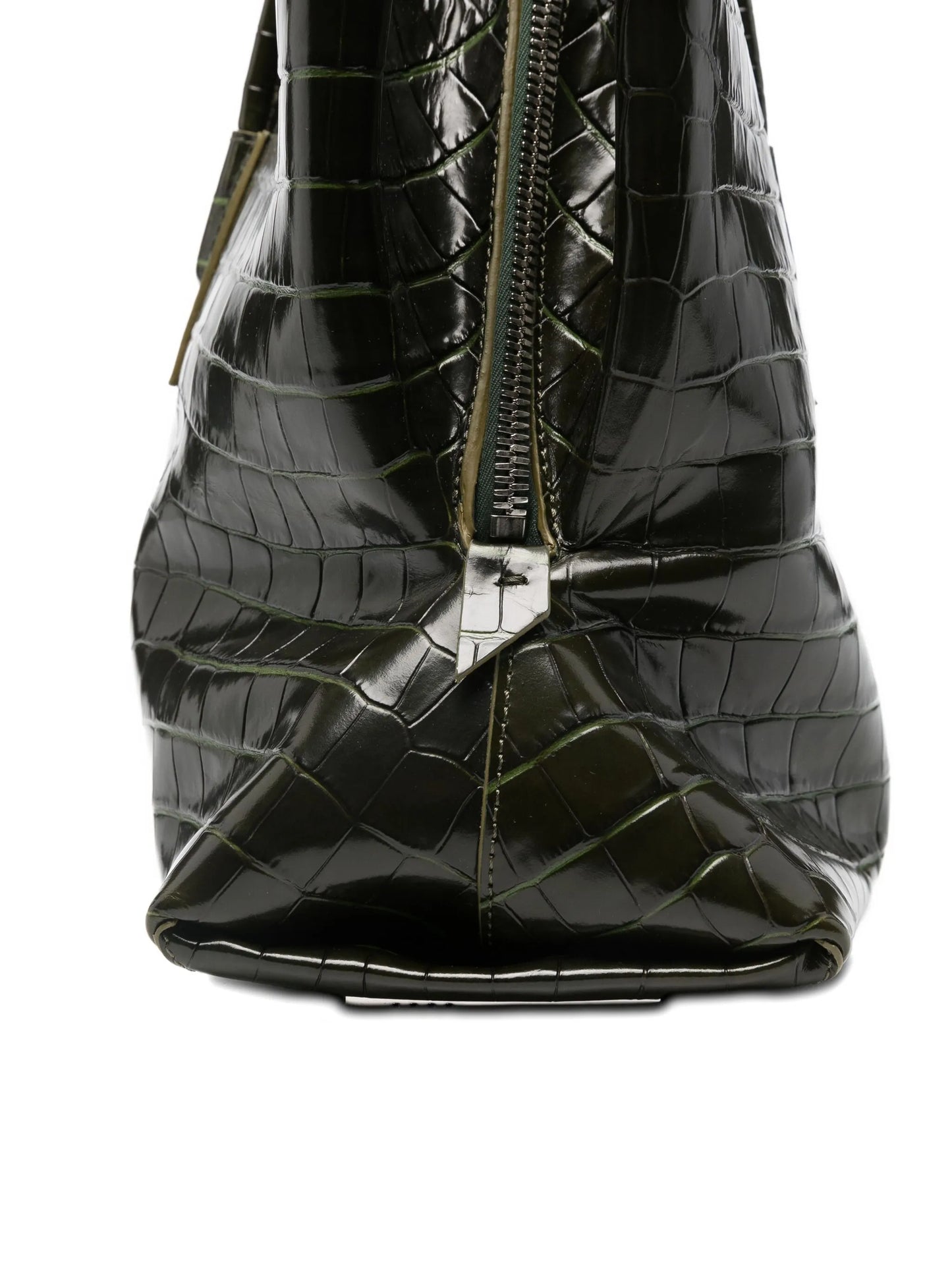 La Passeggiata croc embossed medium tote bag