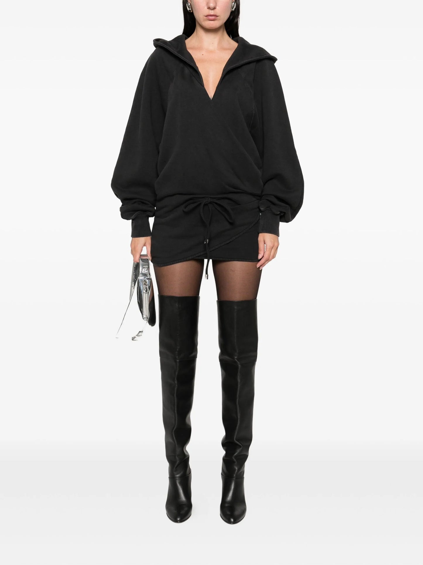 hooded mini dress
