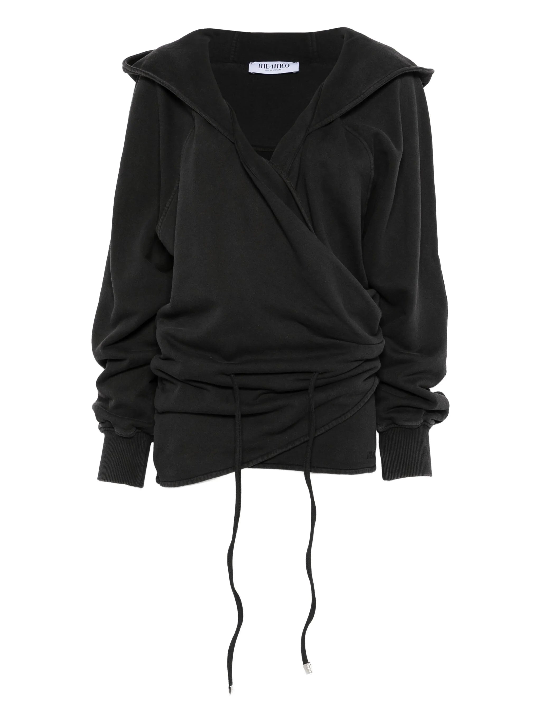 hooded-neck mini dress