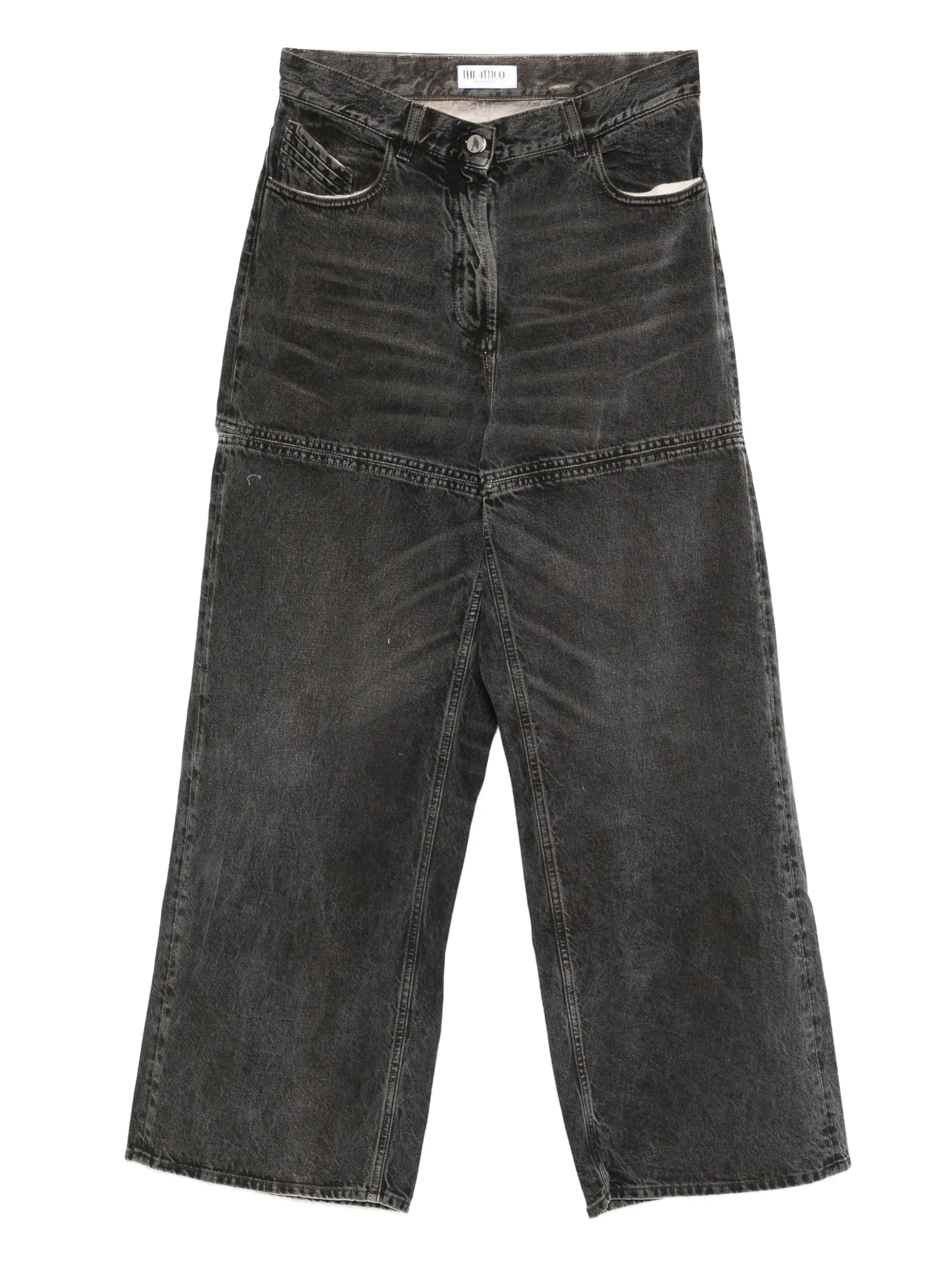 high-waisted wide-leg jeans