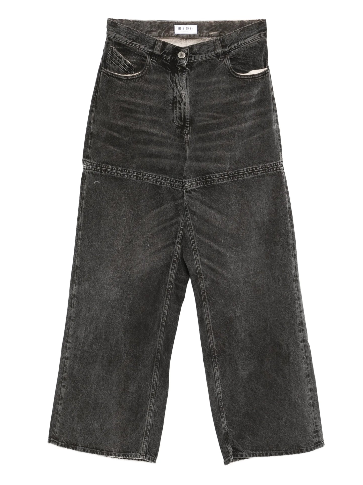 high-waisted wide-leg jeans