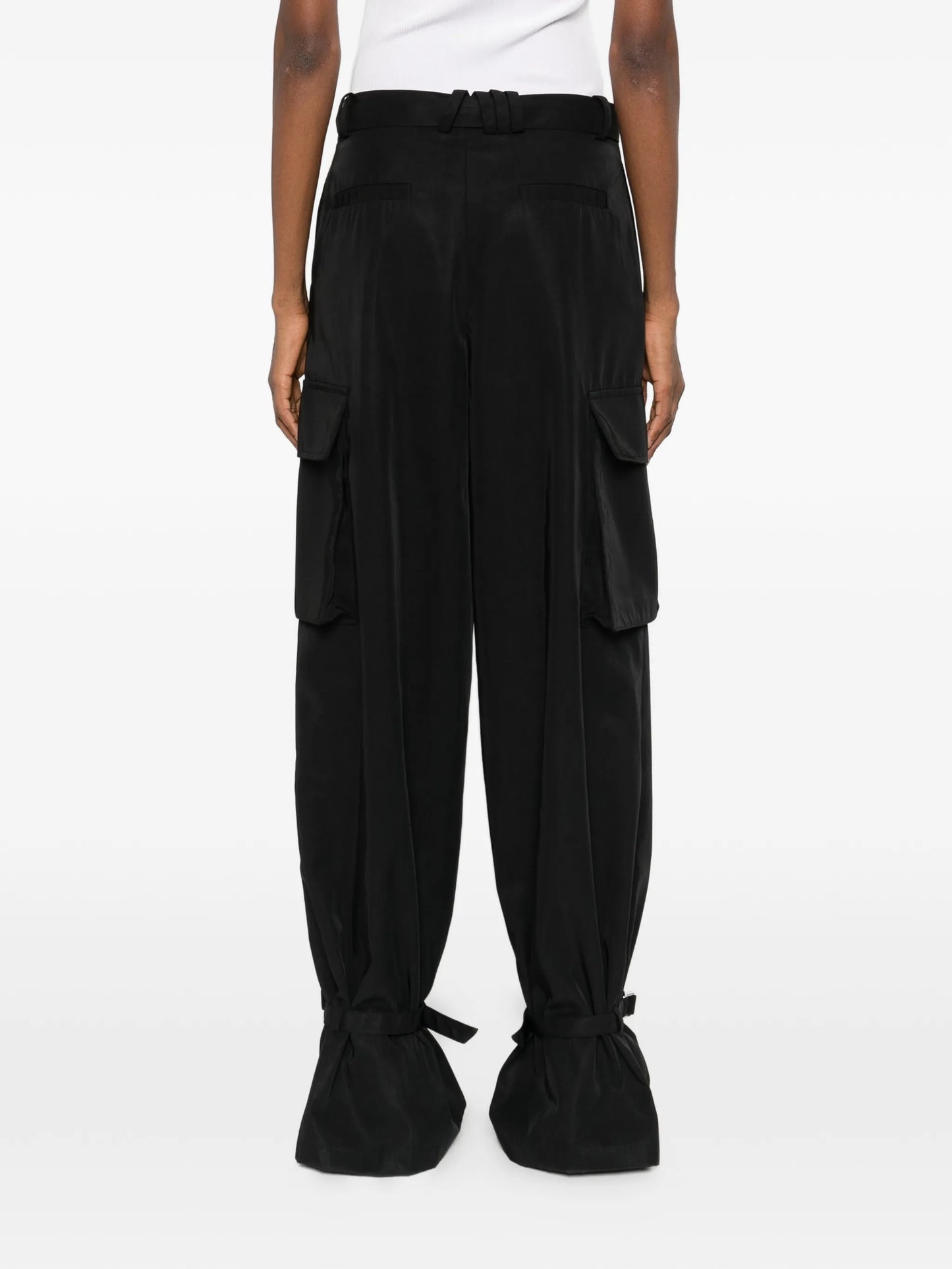 buckle-detail pocket trousers