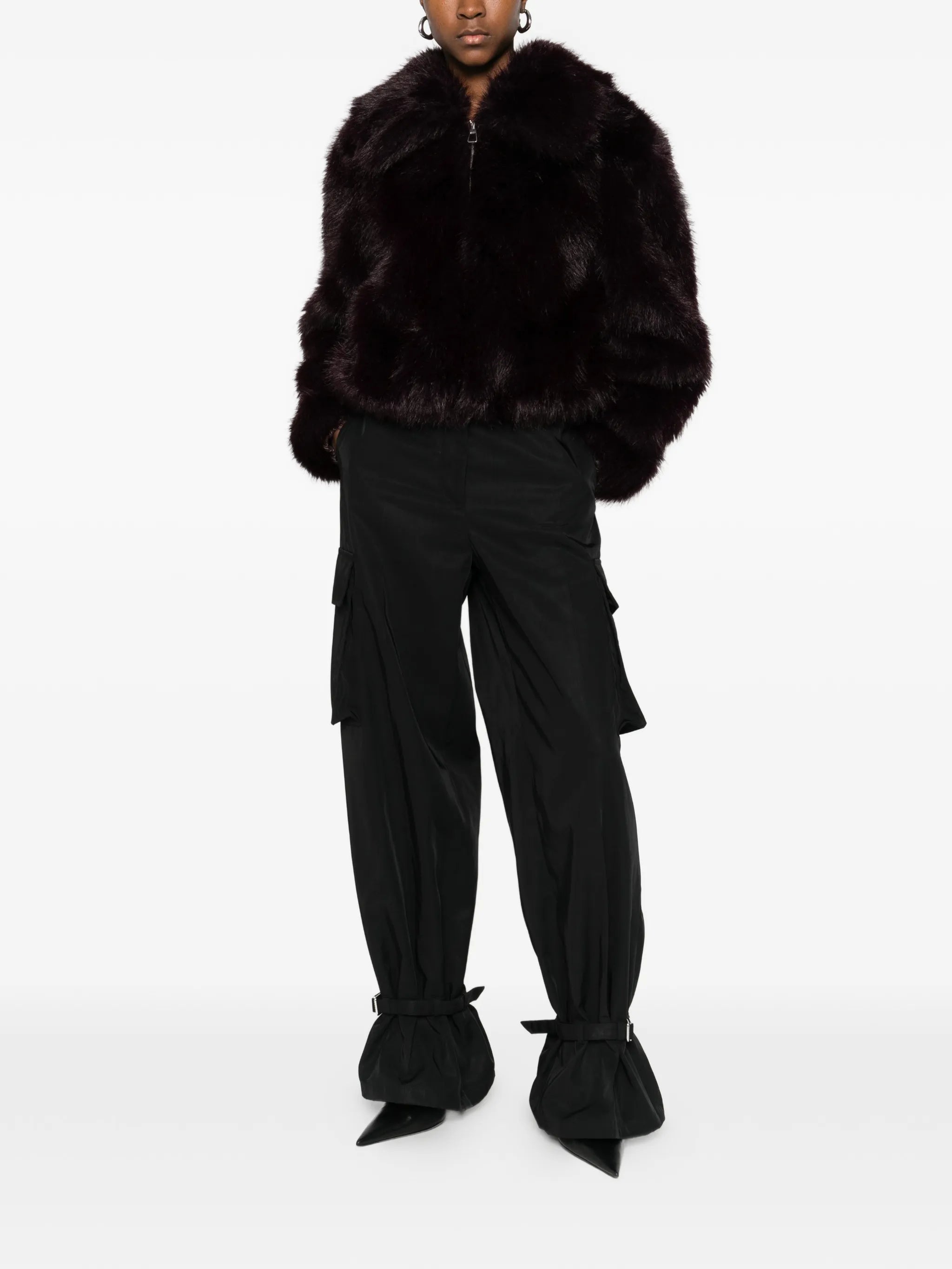 buckle belt cargo trousers