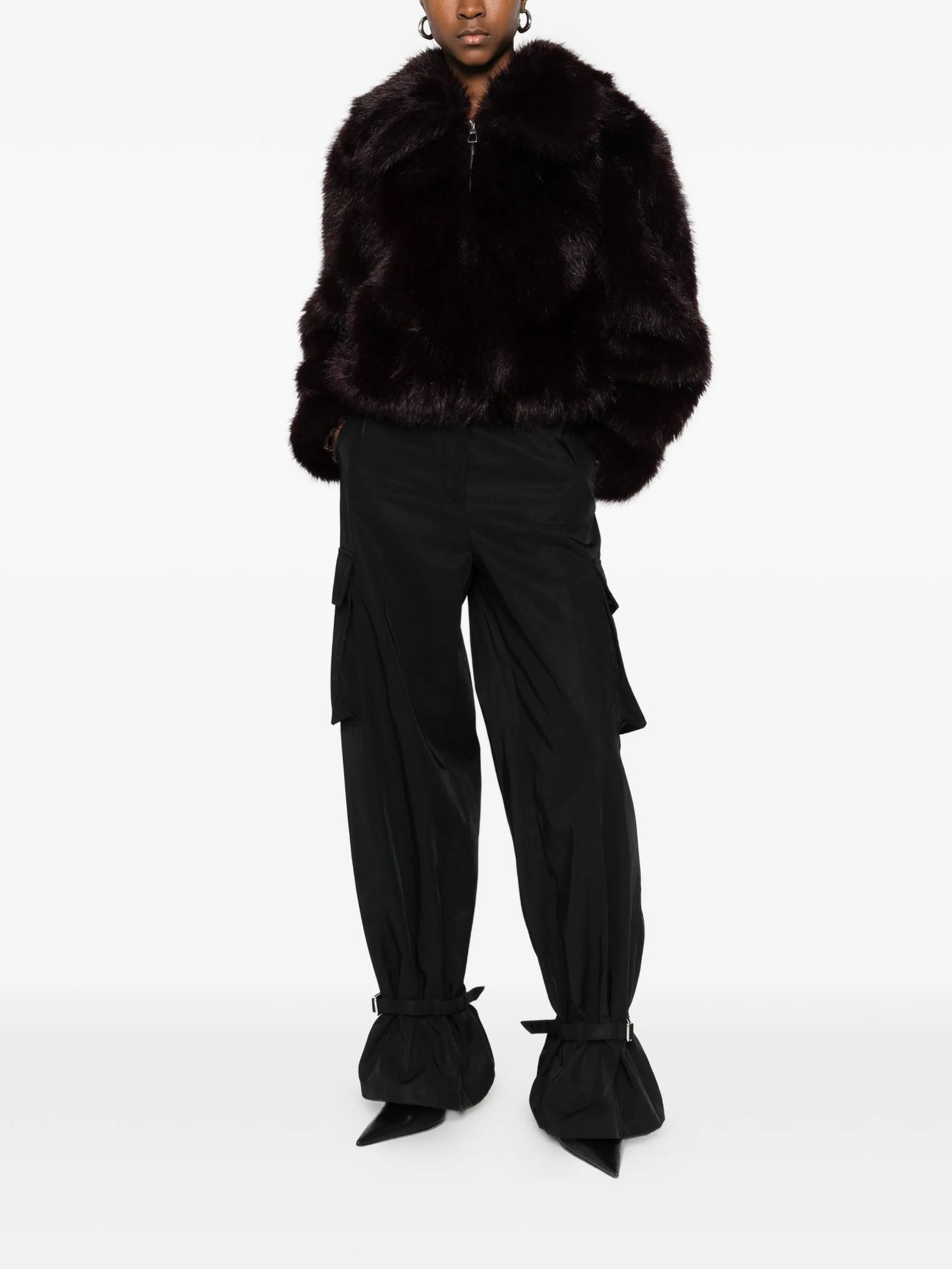 buckle belt cargo trousers