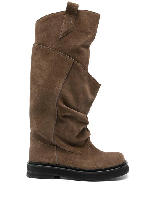 Robin Passeggiata suede knee-high boots