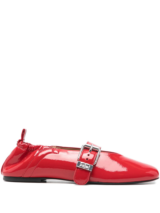 buckled ballet flats