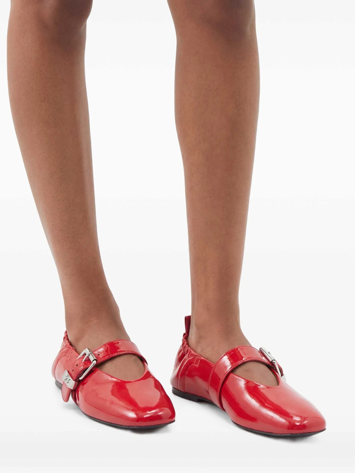 buckled ballet flats