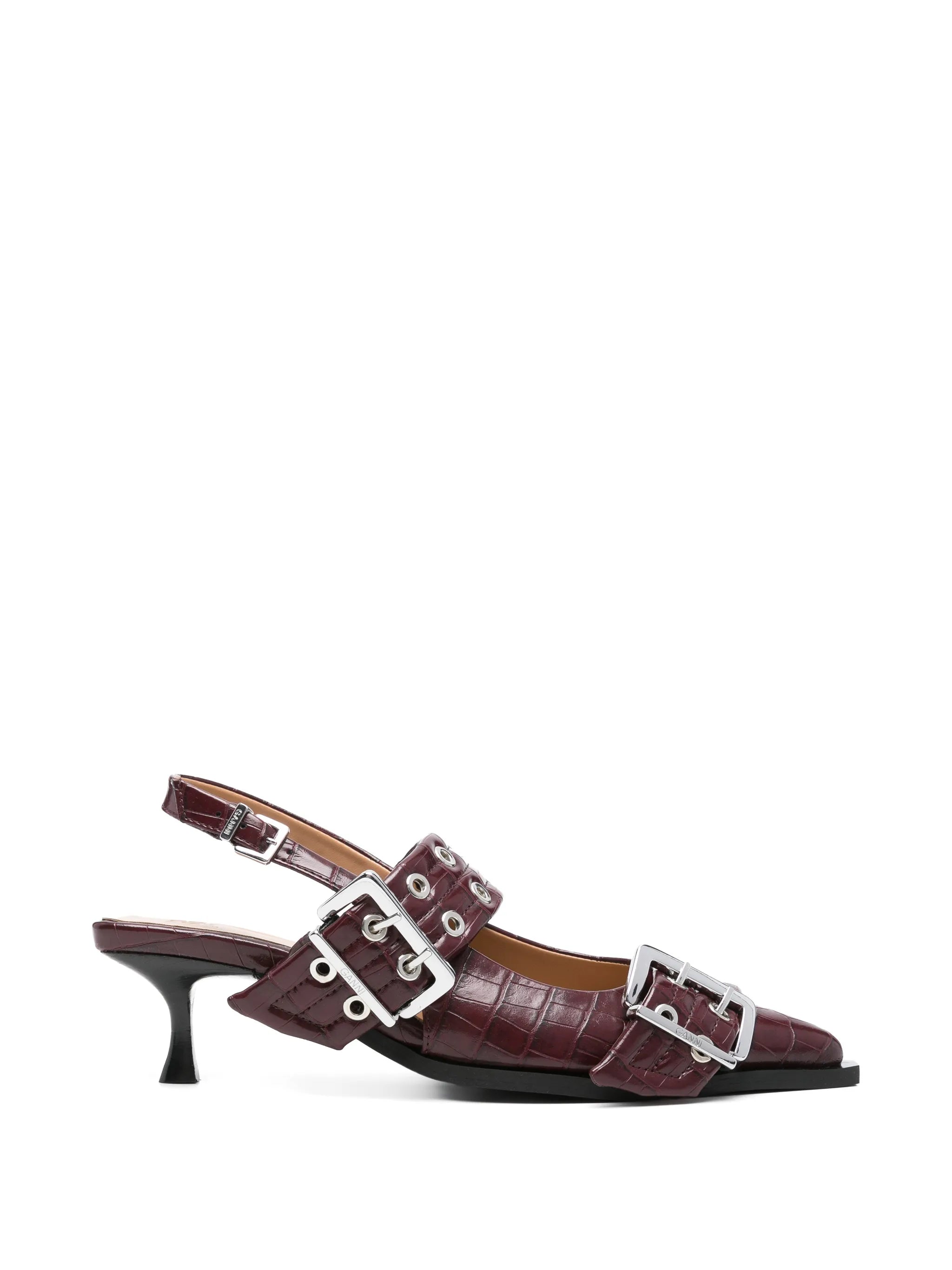 buckle-eyelet pumps