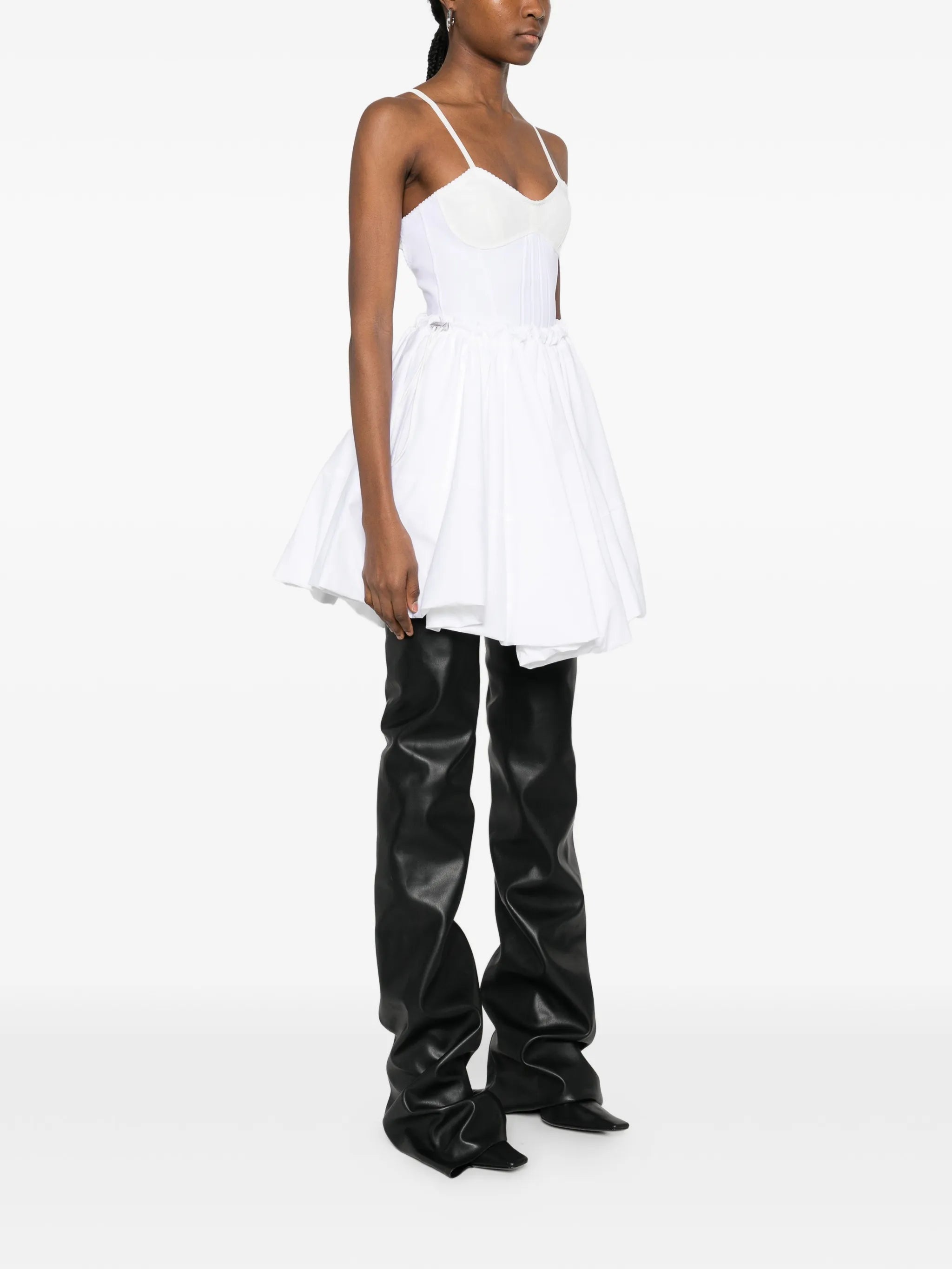 peplum-hem mini dress