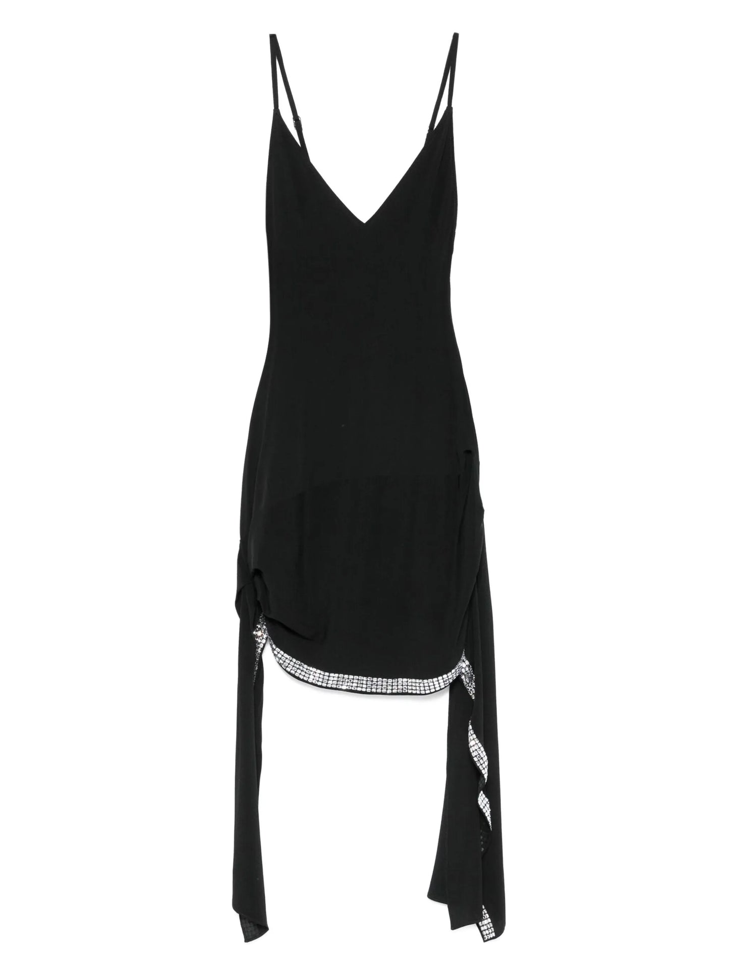 strapless embellished-hem mini dress