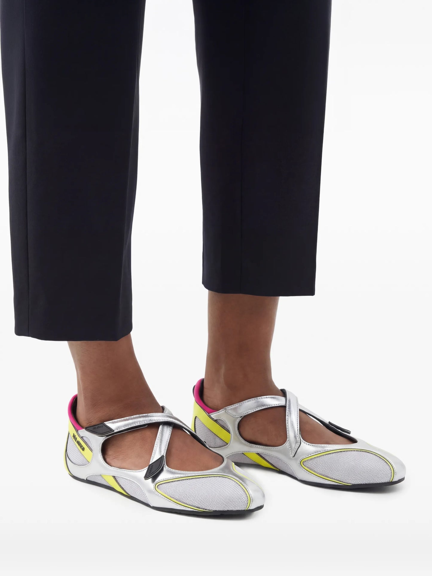 Floor 01 holographic ballet flats