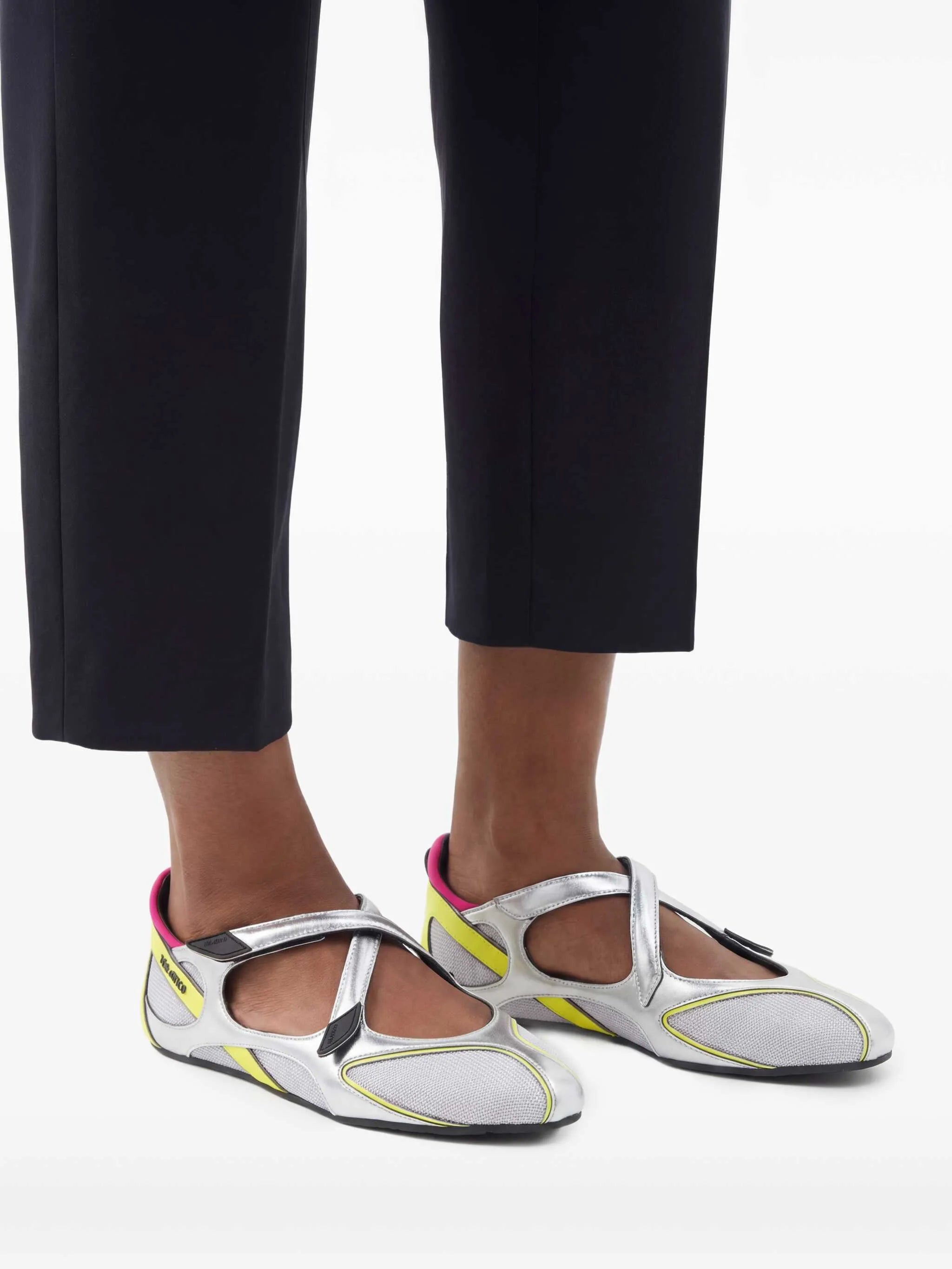 Floor 01 holographic ballet flats