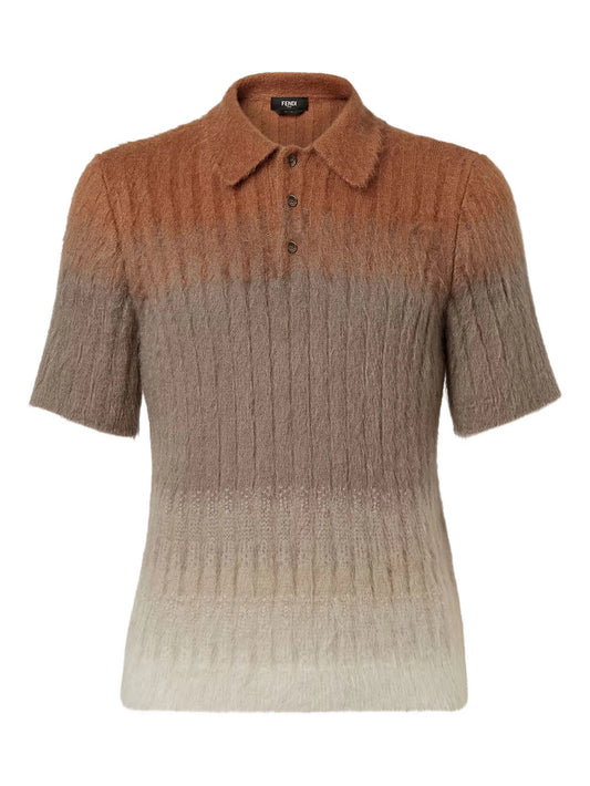 ombré-effect polo shirt