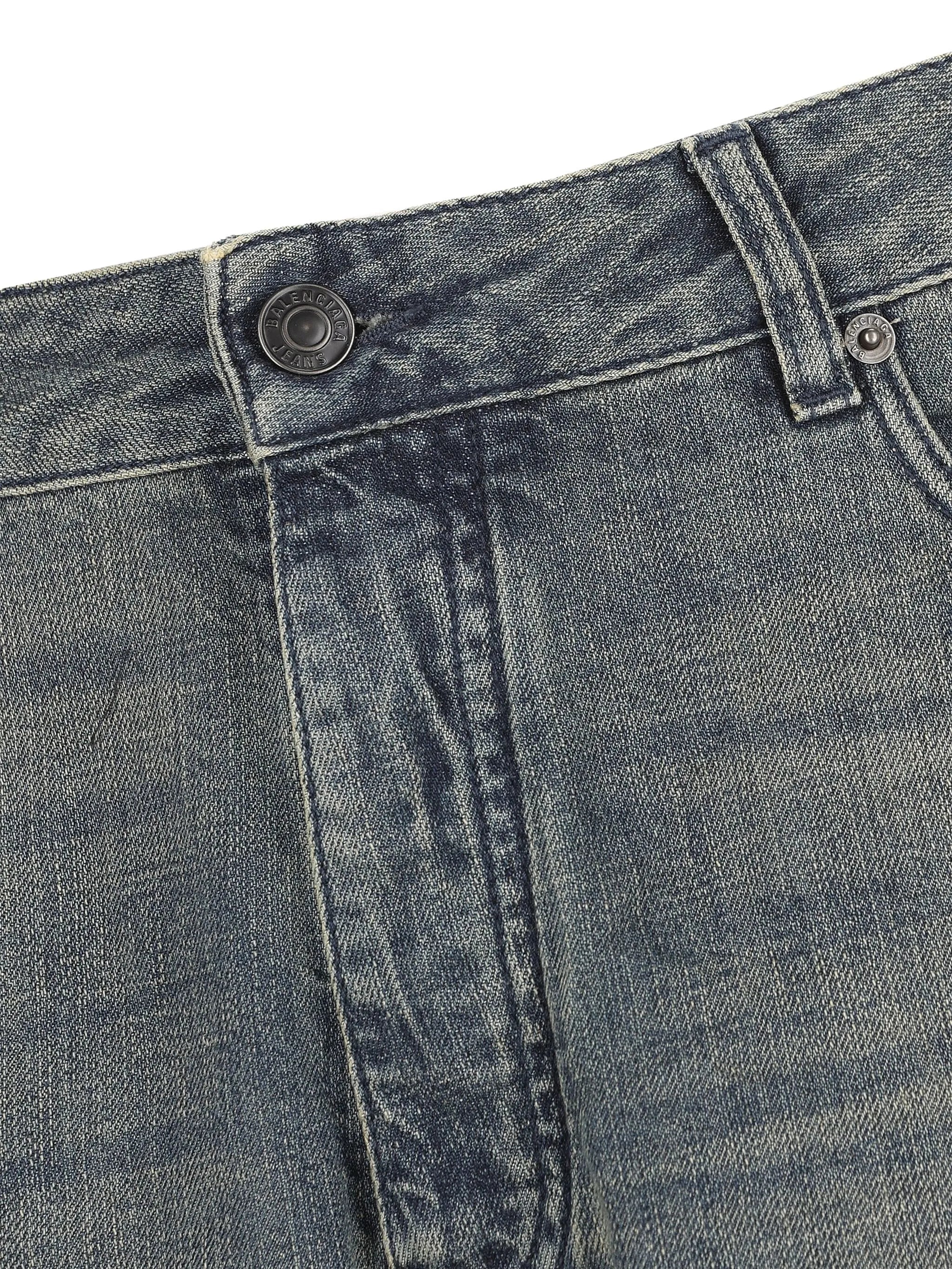 logo-patch cotton jeans