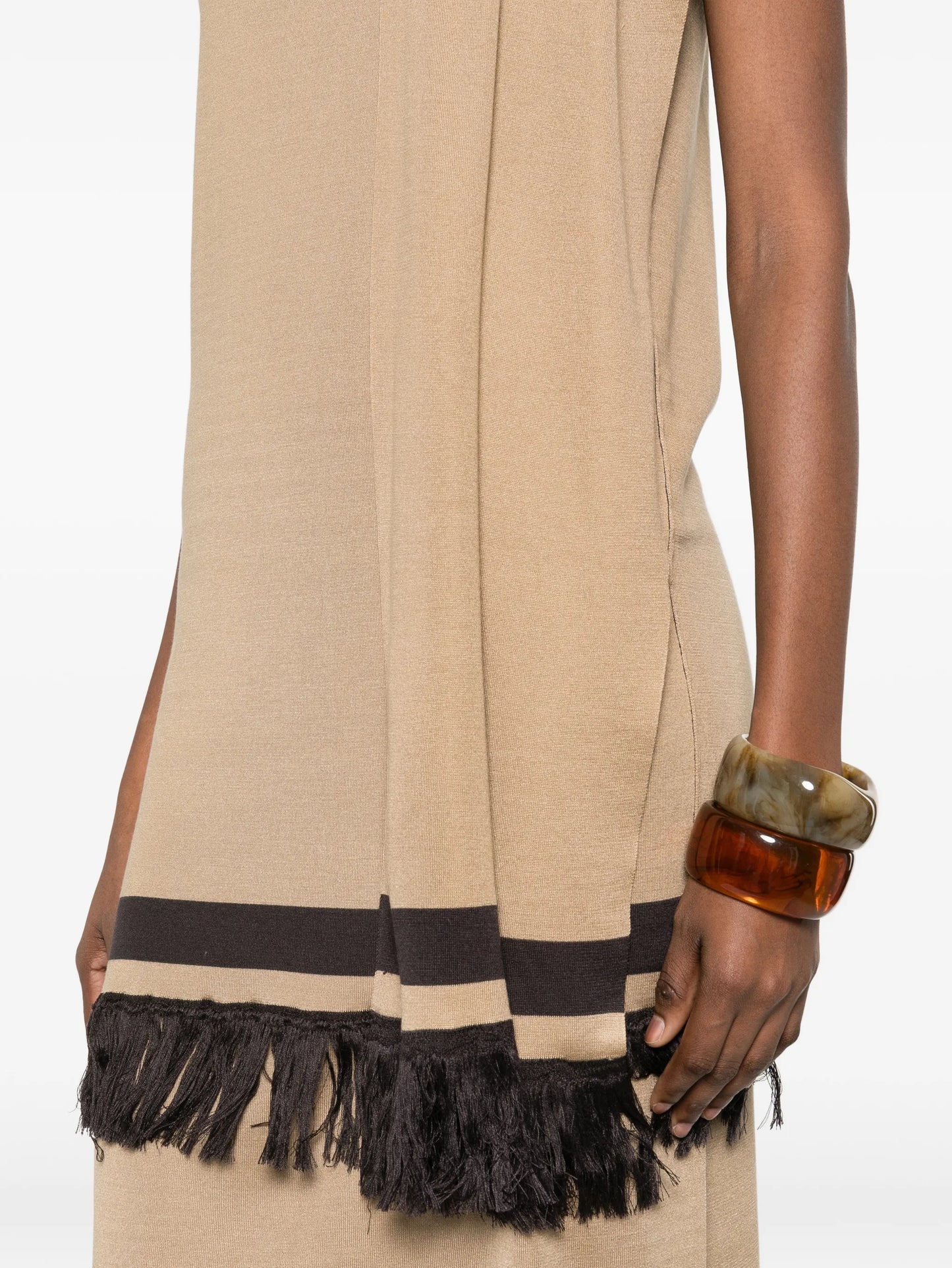 fringe-hem mini dress