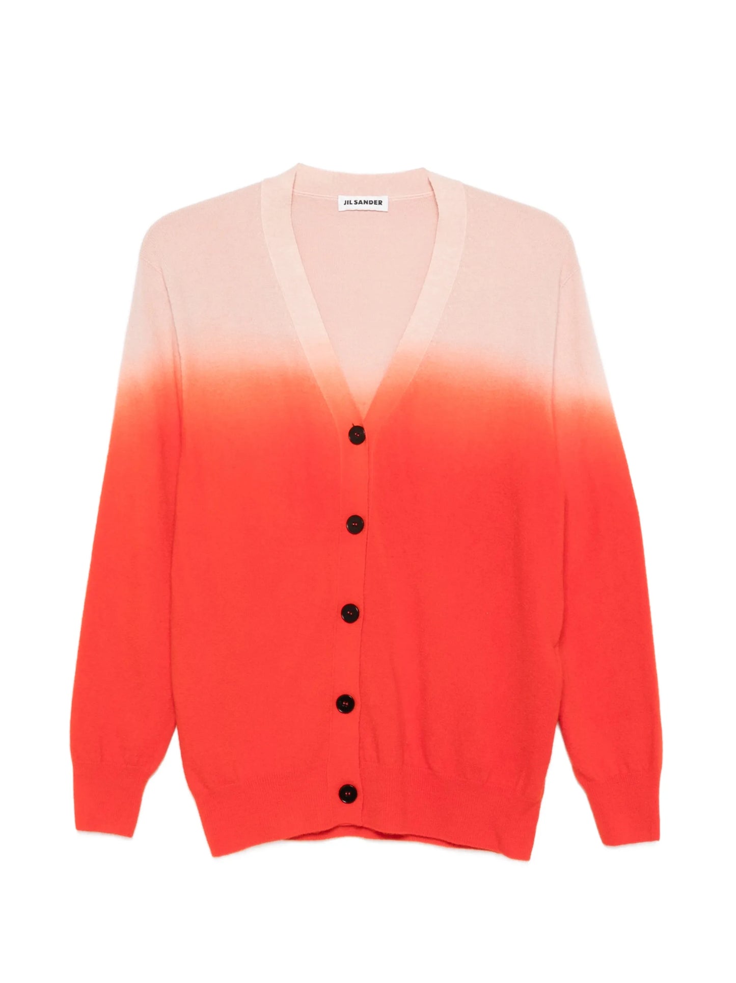 V-neck gradient buttoned cardigan