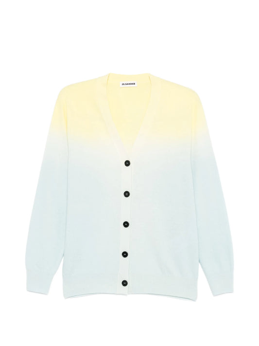 buttoned gradient cardigan