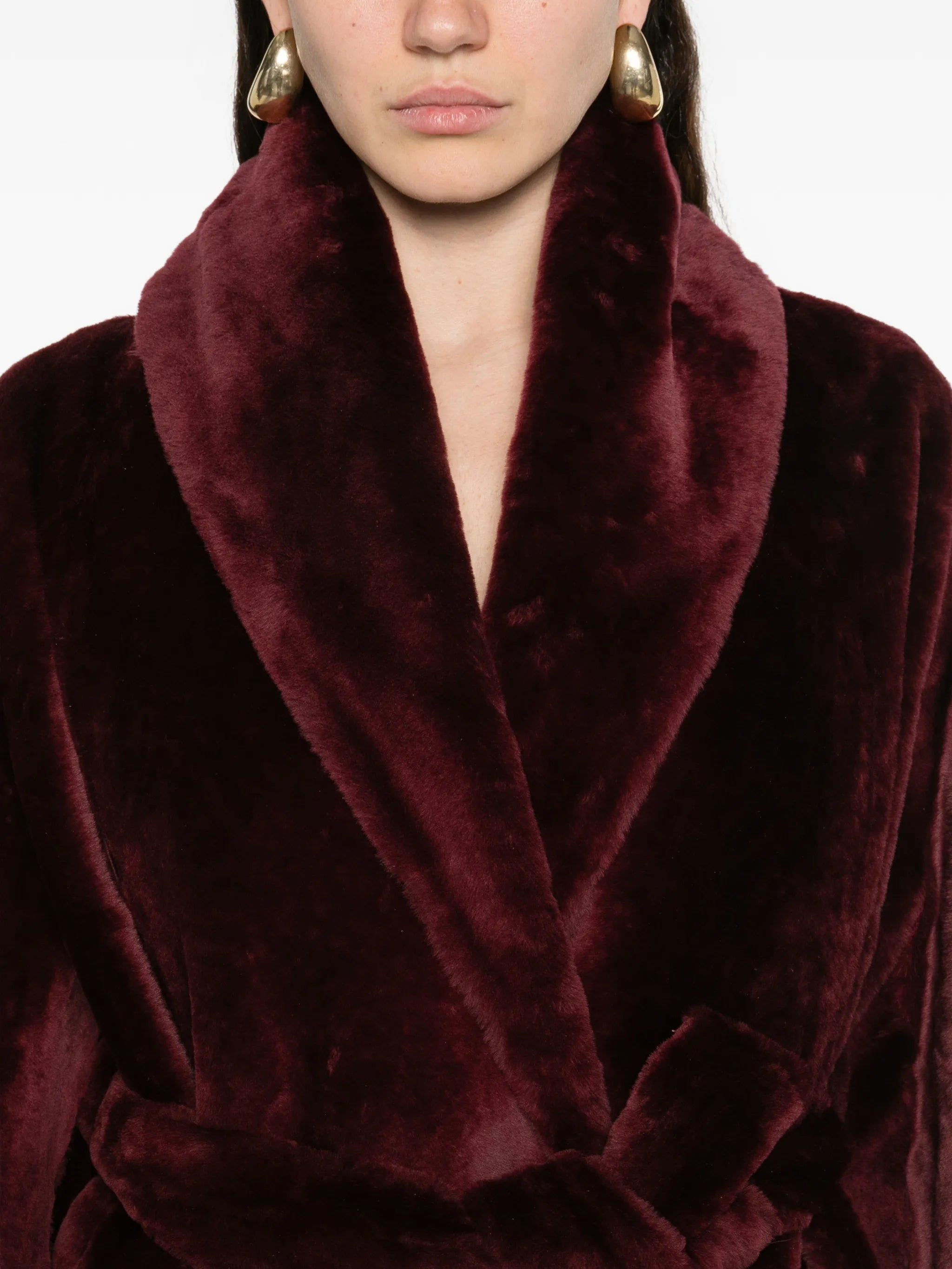 Juno belted fur coat